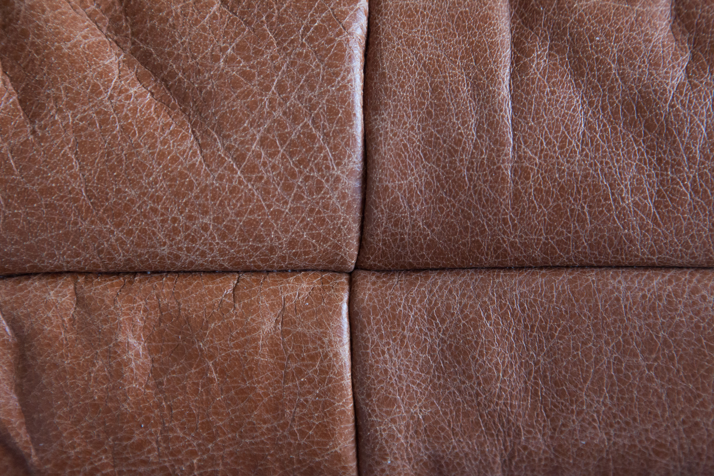 Togo Lounge Set 3-piece Pull-Up Leather Kentucky Brown