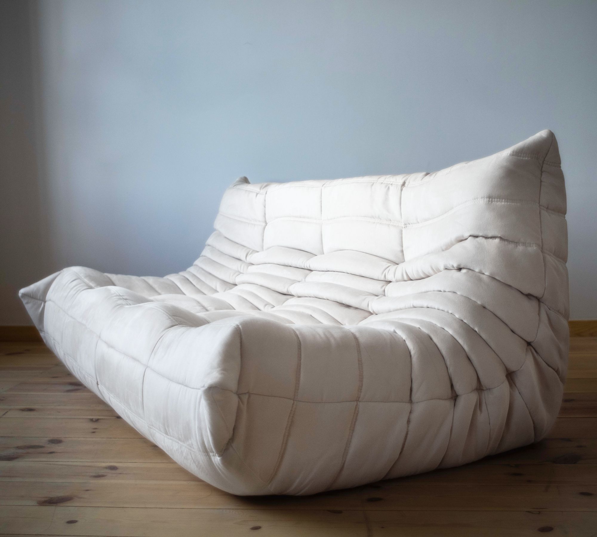 Togo Sofa 3-seater faux leather light beige