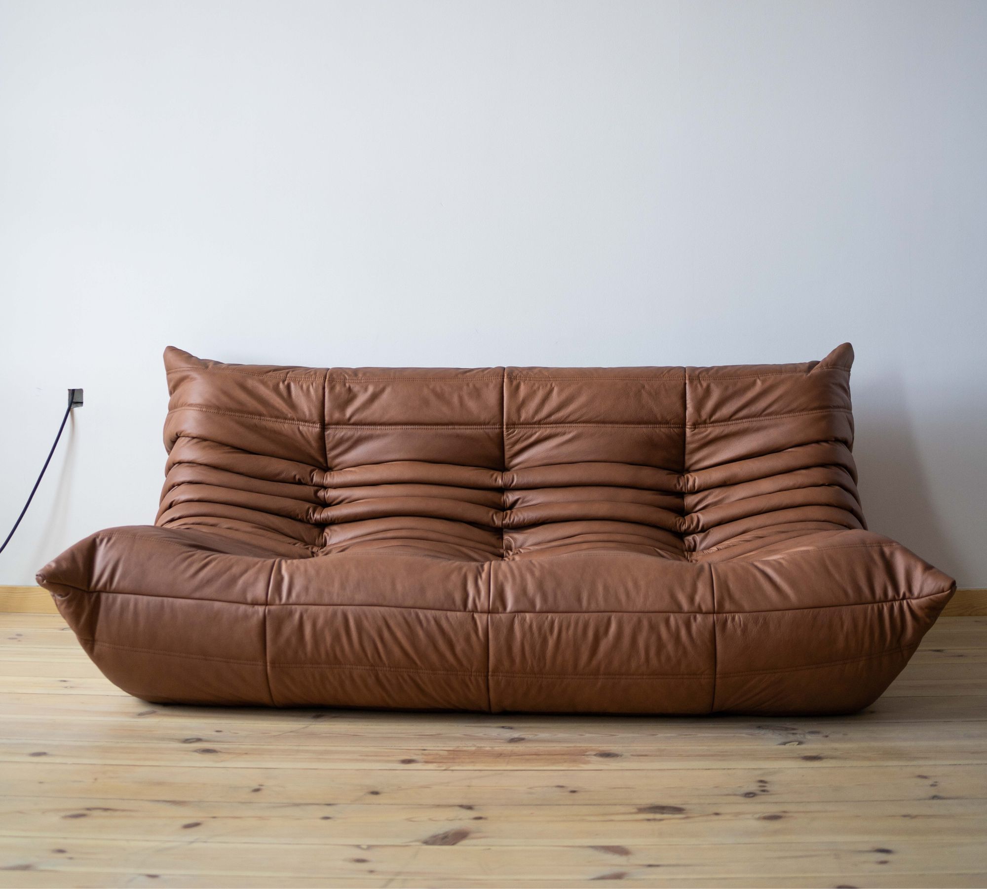 Togo Lounge Set 5-piece. Smooth Leather Folk Brown