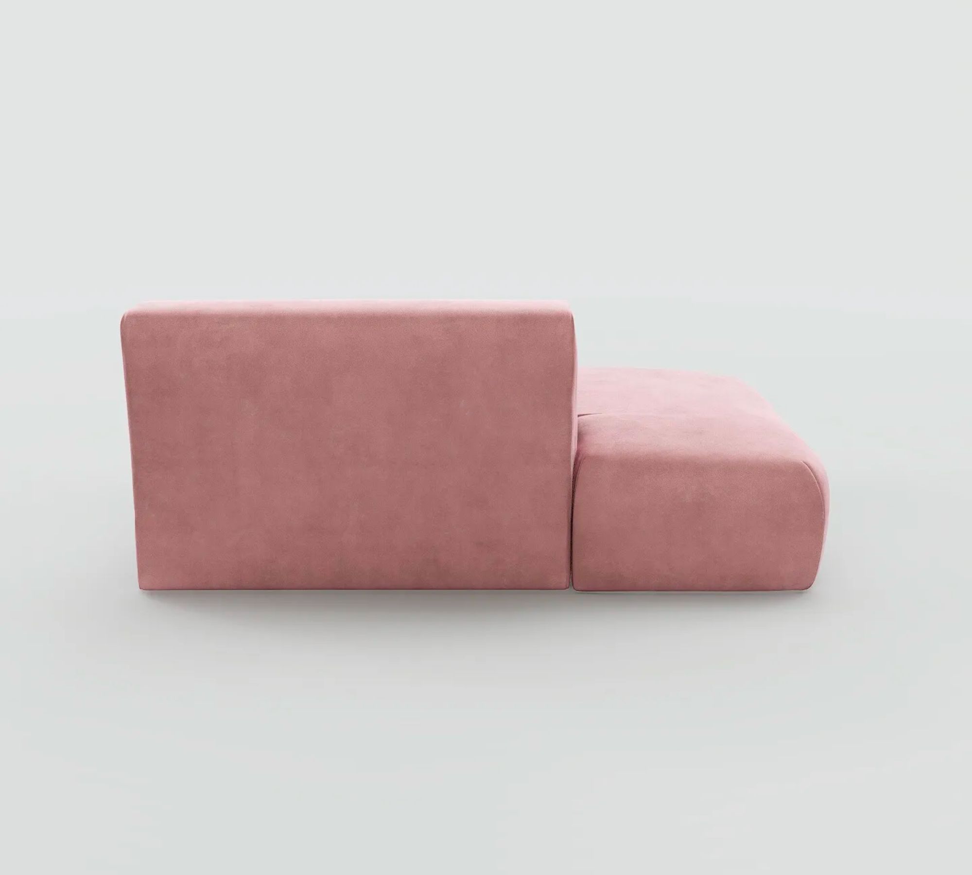 Pyllow Sofa 2-Sitzer Samt Bonbonrosa