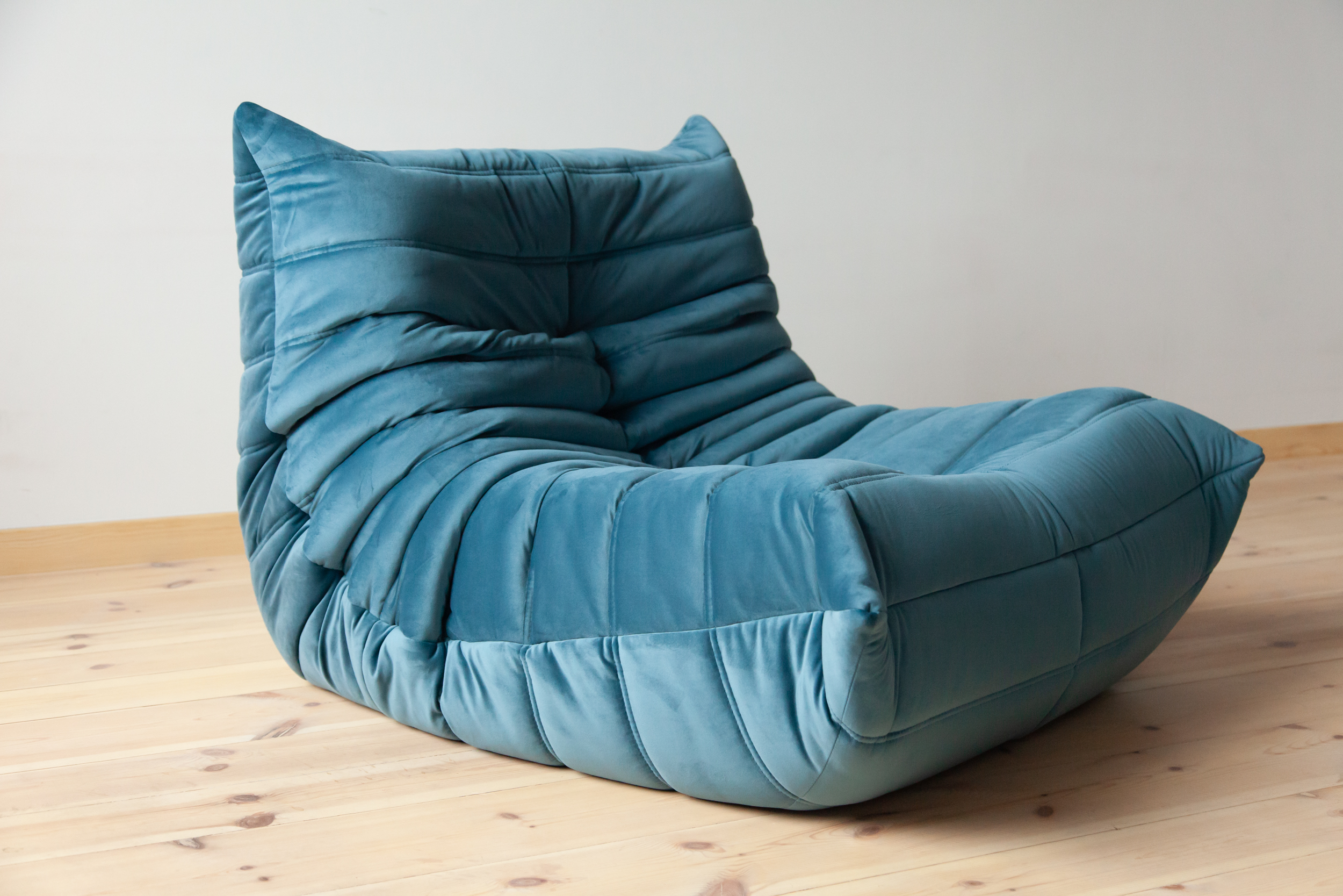 Togo armchair velvet sea blue