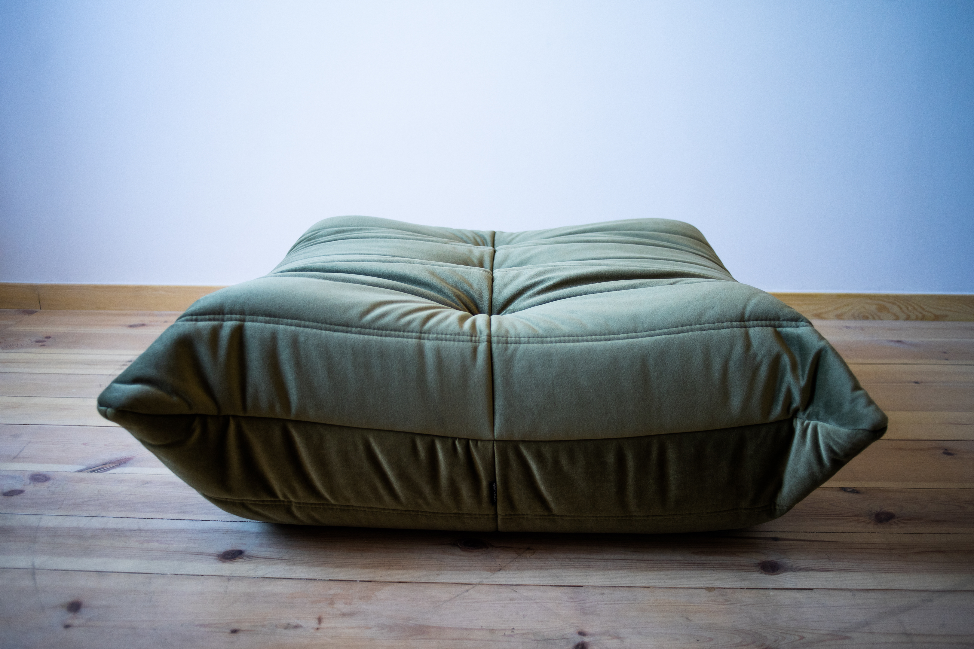 Togo Ottoman Velvet Khaki Green