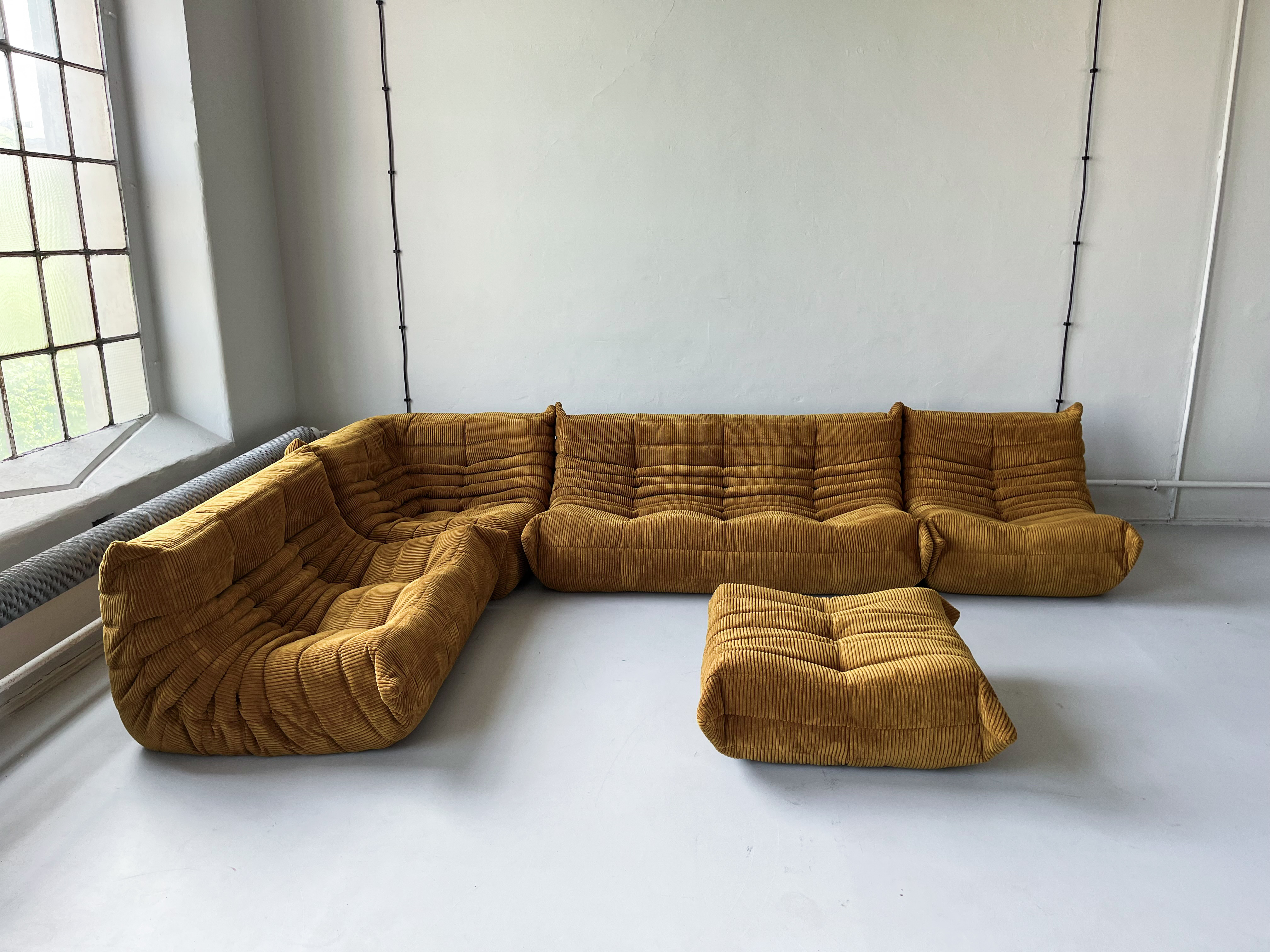 Togo Lounge Set 5-pc. Cord Sand Brown