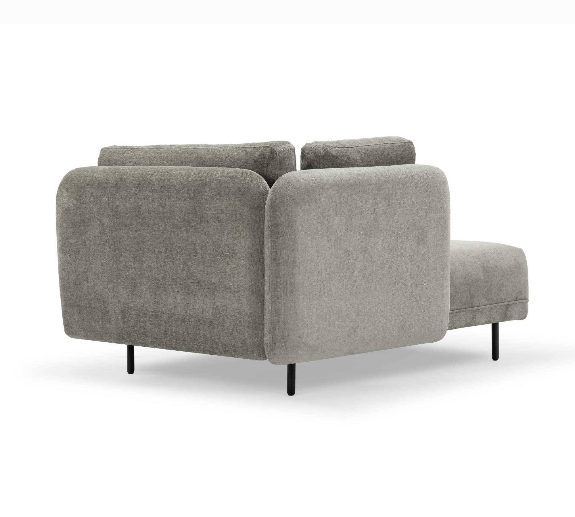 Ellis chaise longue removable armrest Planet Grey Green