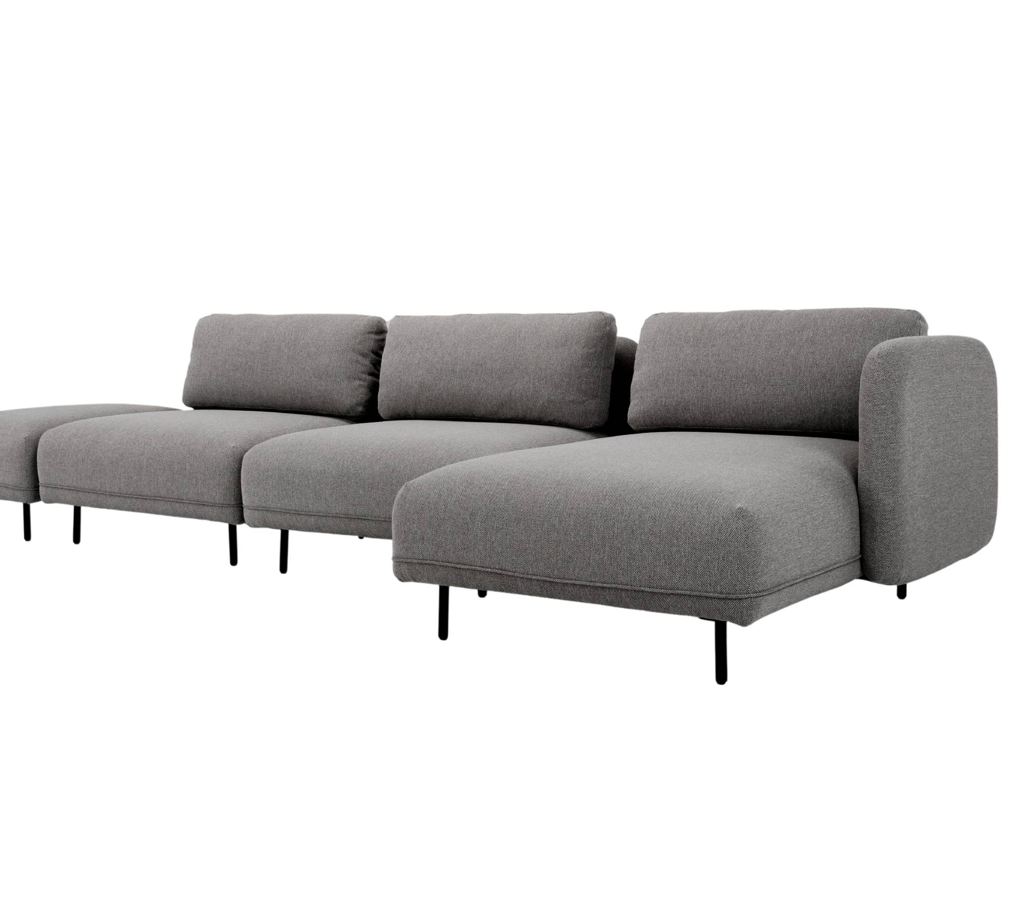Ellis chaise longue removable armrest Planet Grey Green