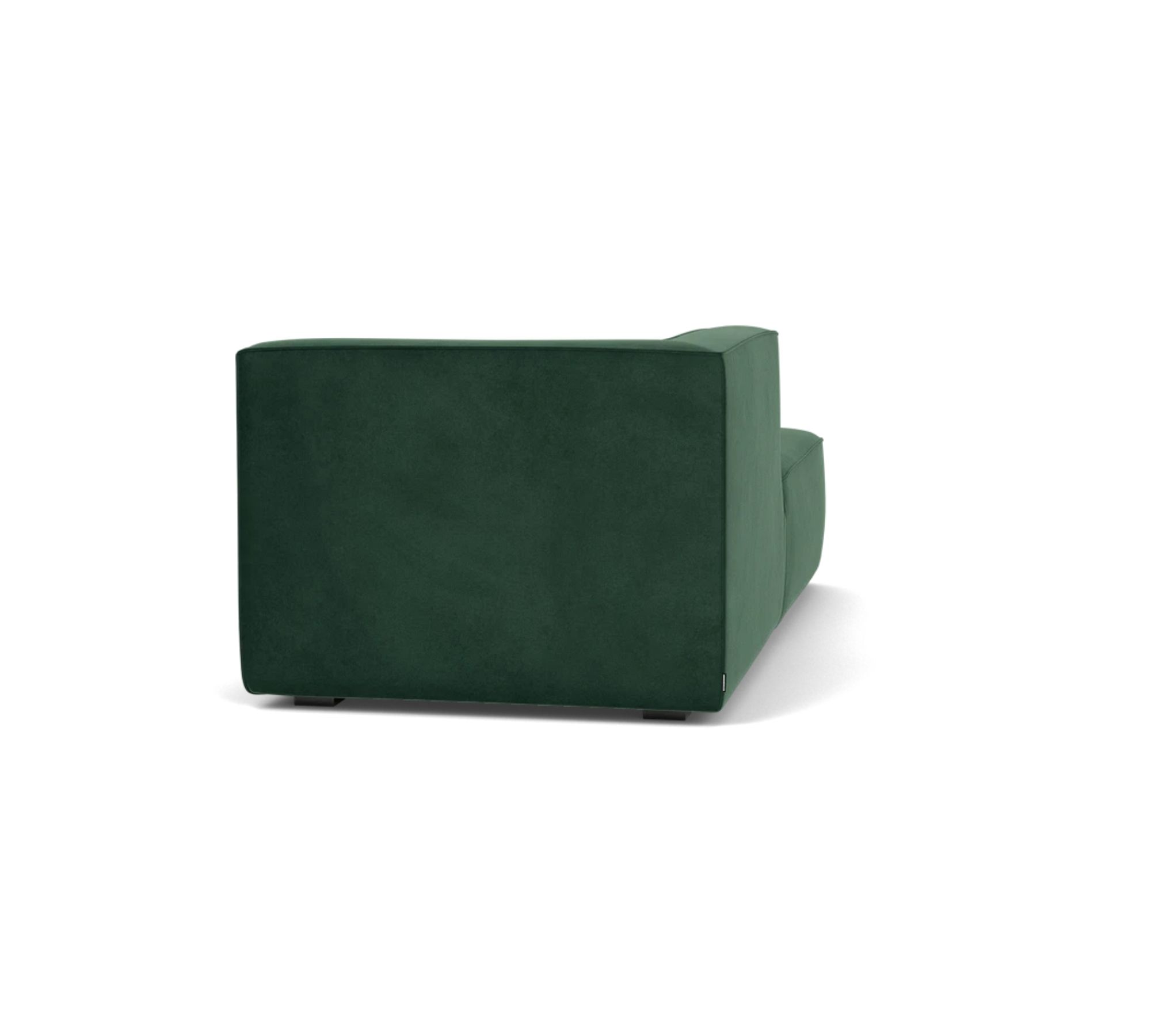 Dane 1-Seater Chaise Longue Left Velour Lux Dark Green