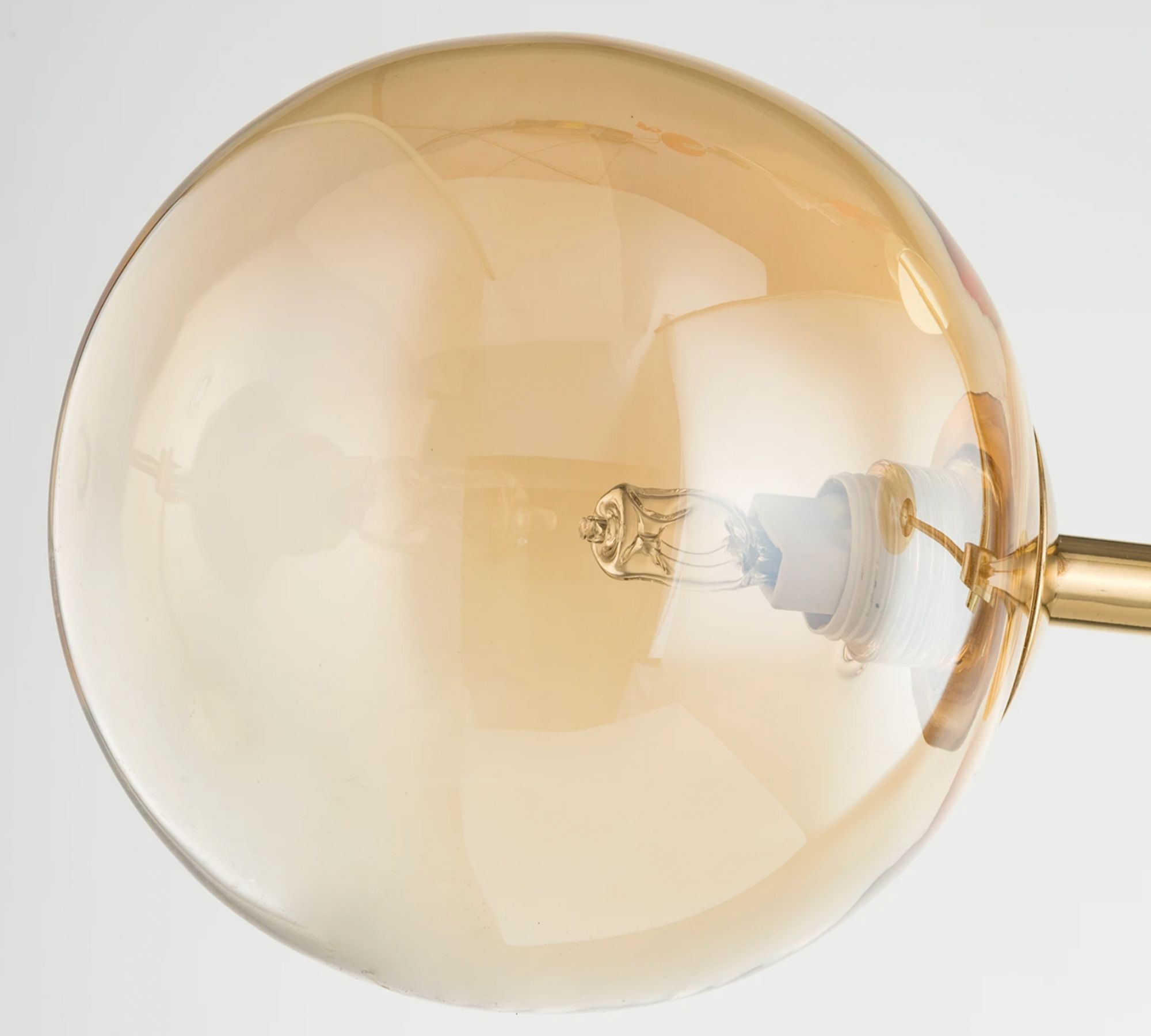 3-light ceiling lamp iron gold