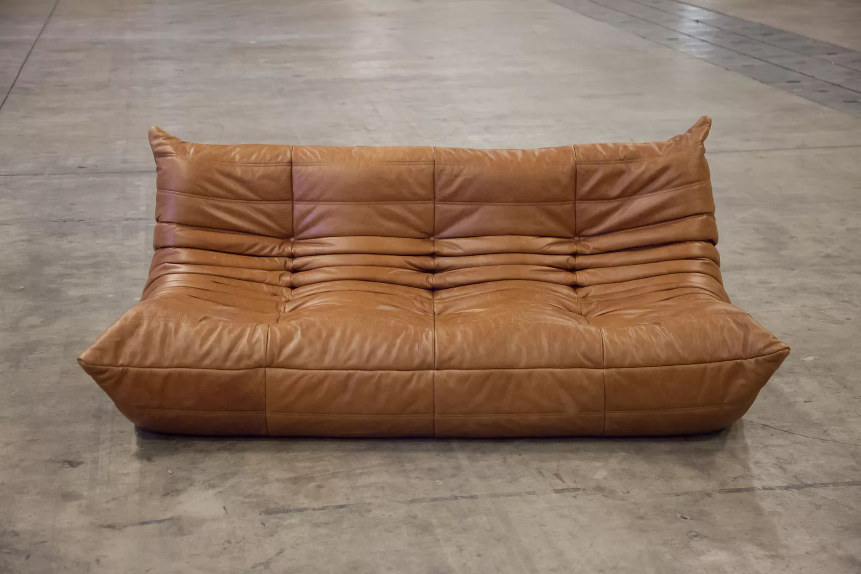 Togo Lounge Set 4-pc. Pull-Up Leather Tobacco Brown