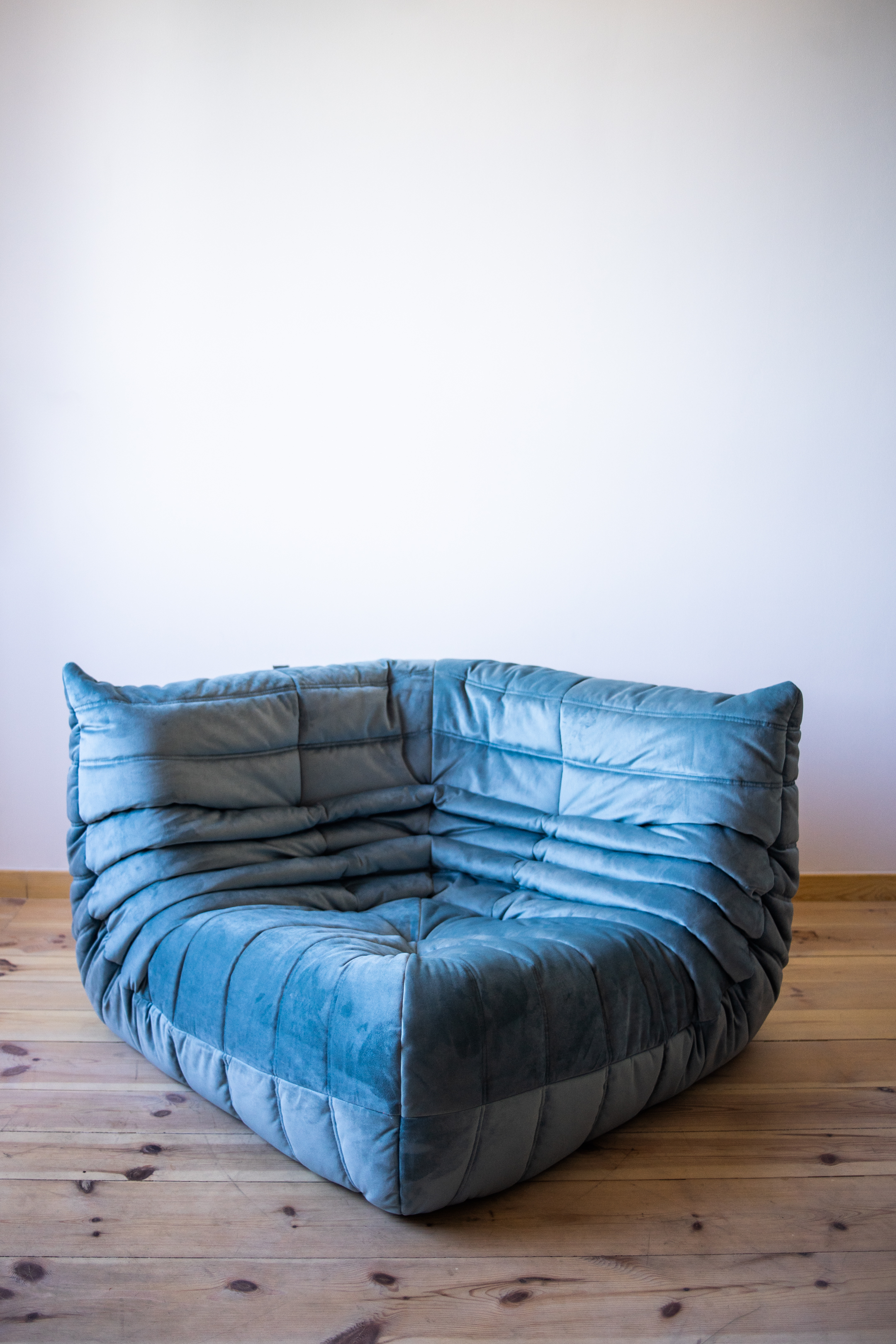 Togo Lounge Set 5-pc. Velvet Azure Blue