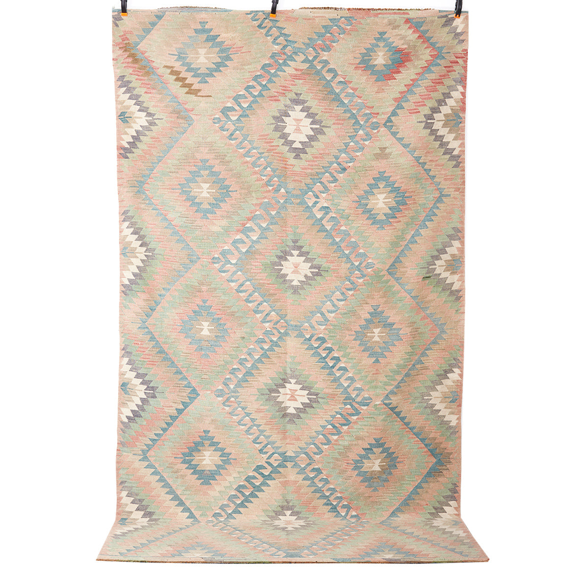 Vintage Anatolian Kilim Handwoven Wool 1970s