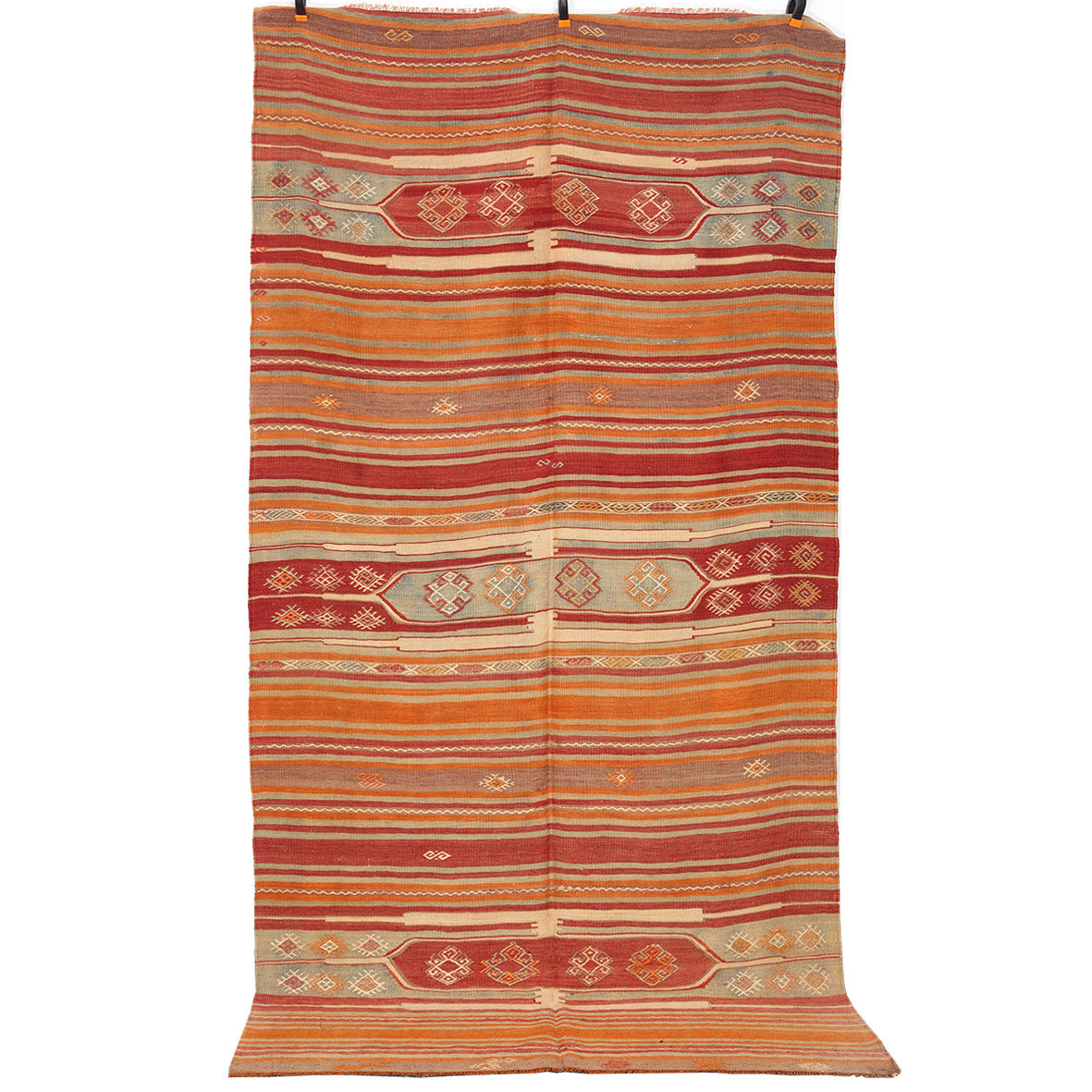 Vintage Anatolian Kilim Handgewebt Wolle 1960er Jahre