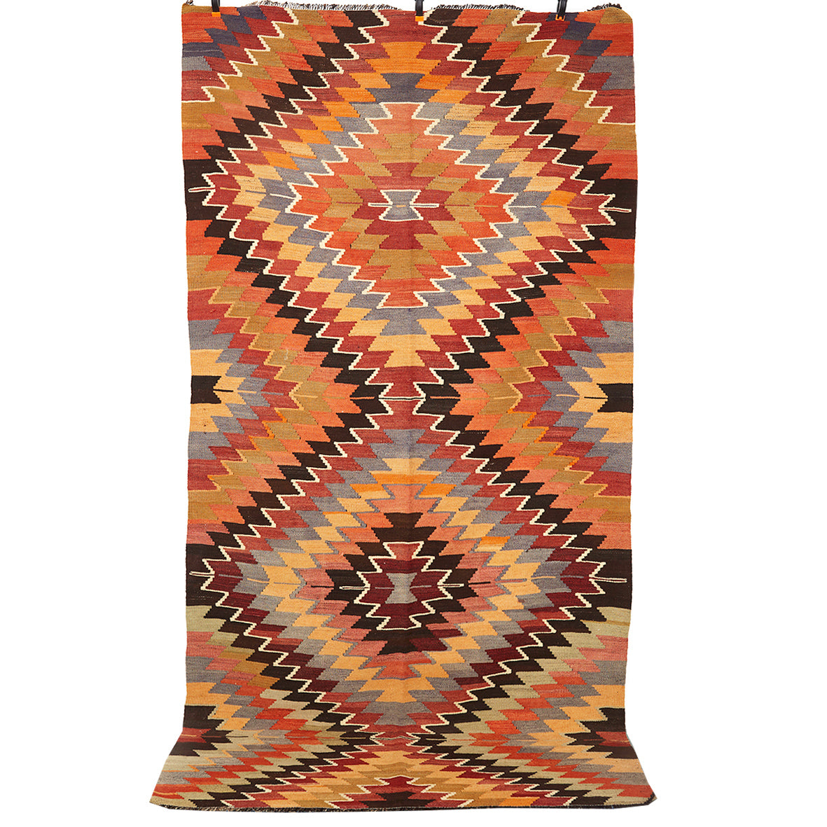 Vintage Anatolian Kilim Handgewebt Wolle 1960er Jahre
