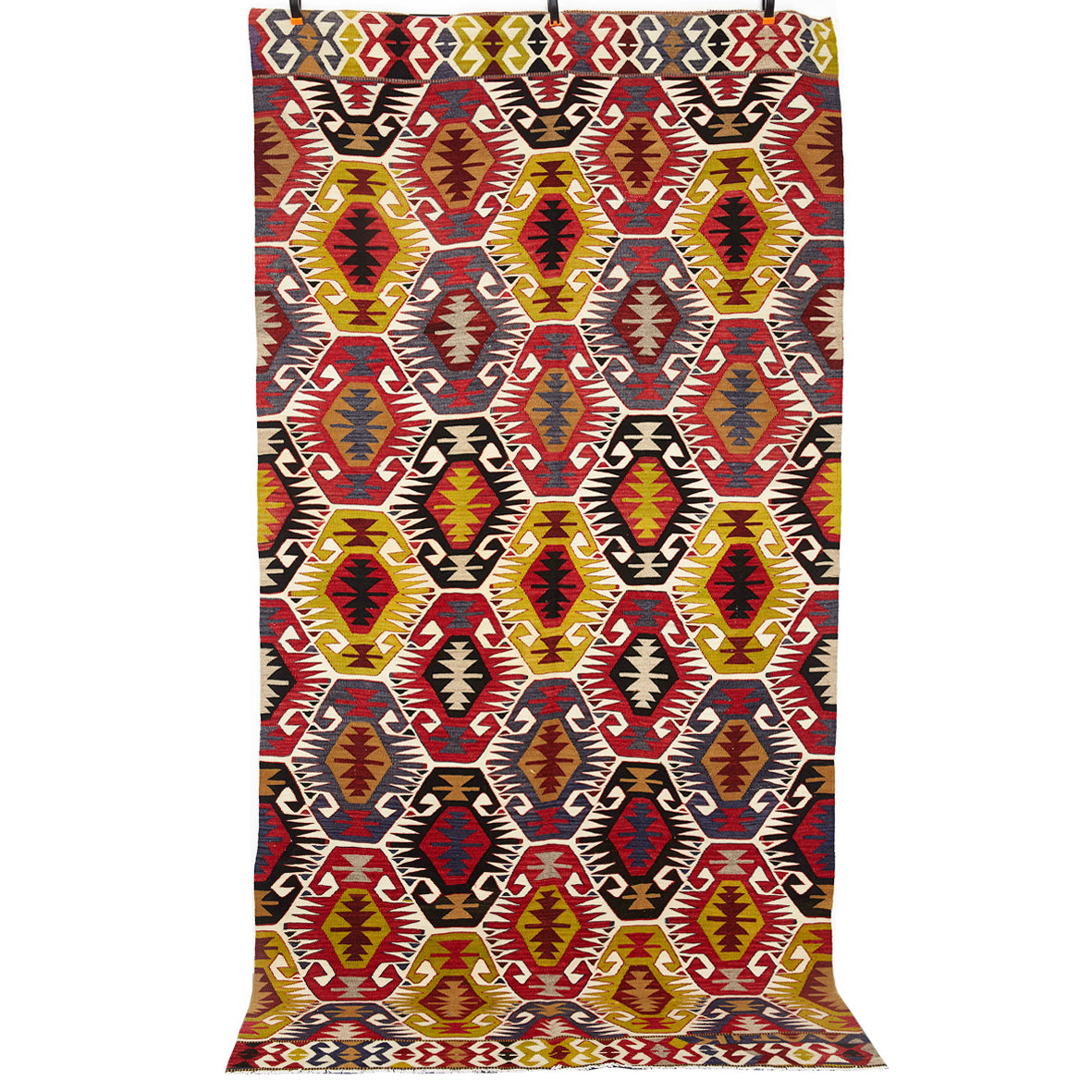 Vintage Anatolian Barak Kilim Handgewebt Wolle 1960er Jahre