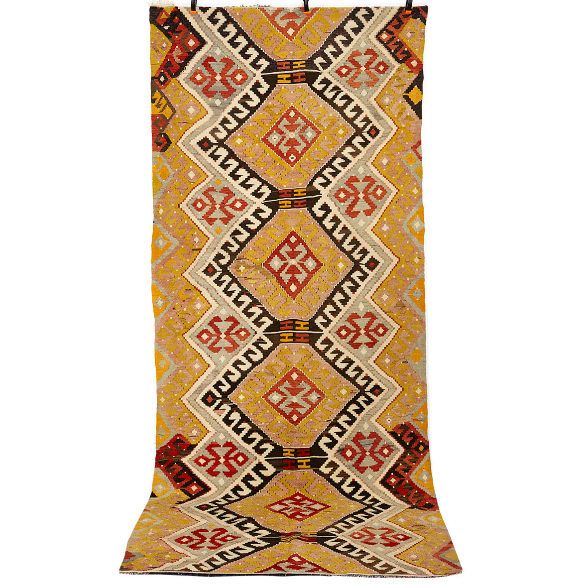 Vintage Anatolian Kilim Handwoven Wool 1960s
