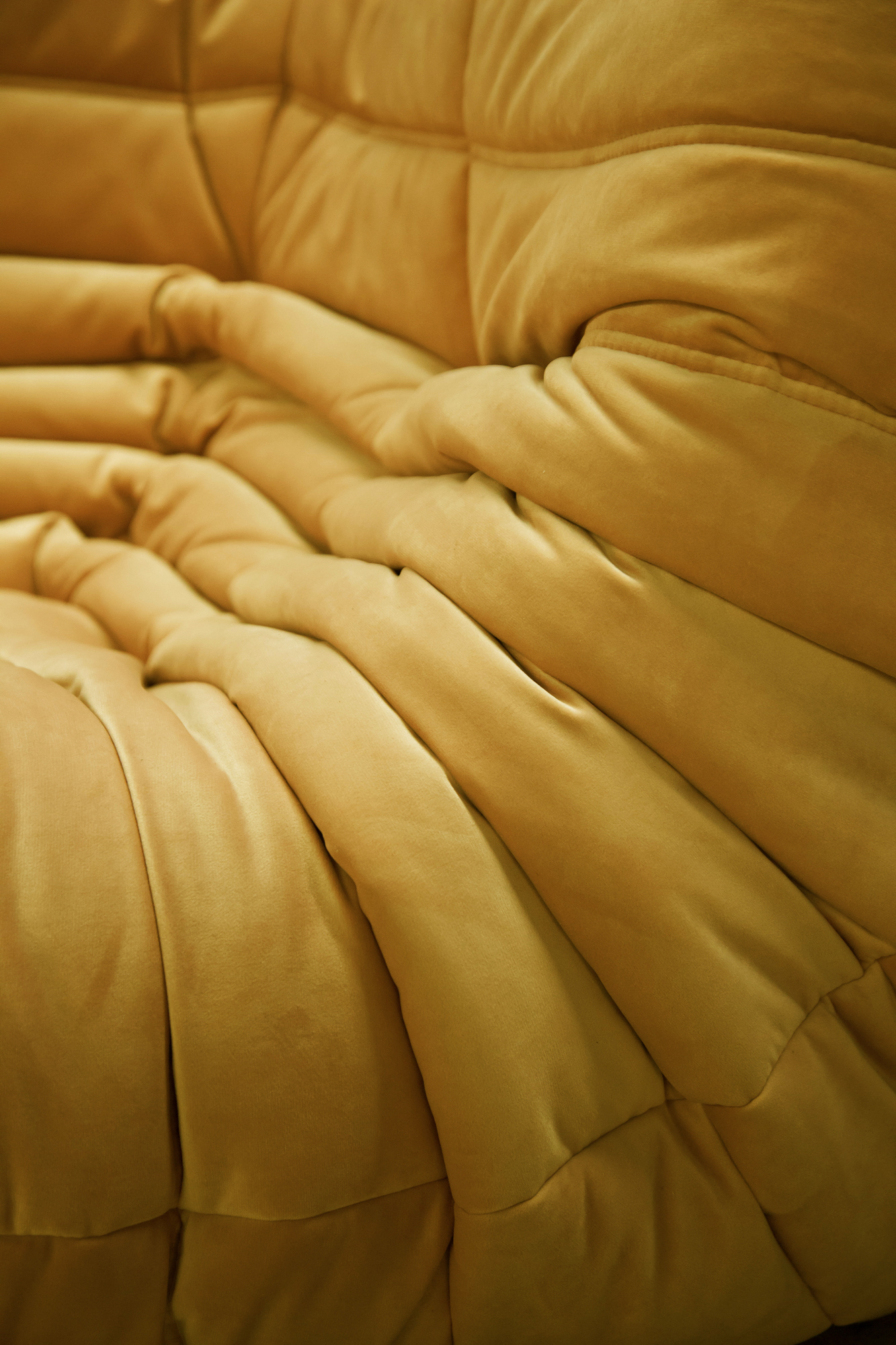 Togo Lounge Set 5-pc. Velvet Mustard Yellow