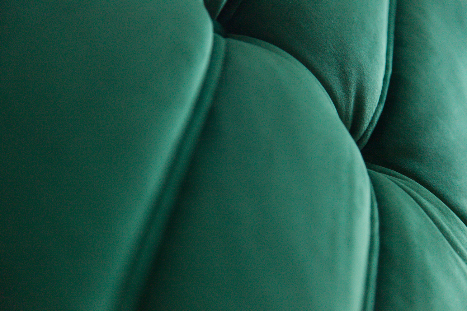 Togo Armchair and Ottoman Set Velvet Emerald Green