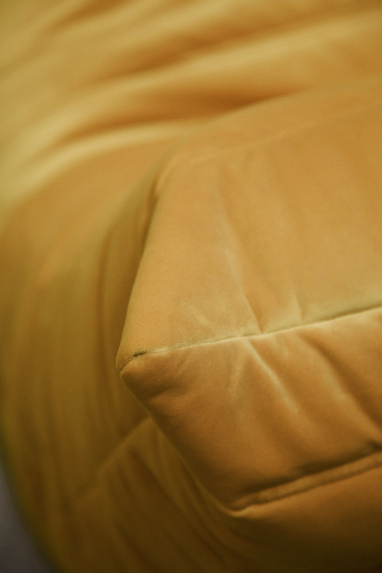 Togo armchair velvet mustard yellow