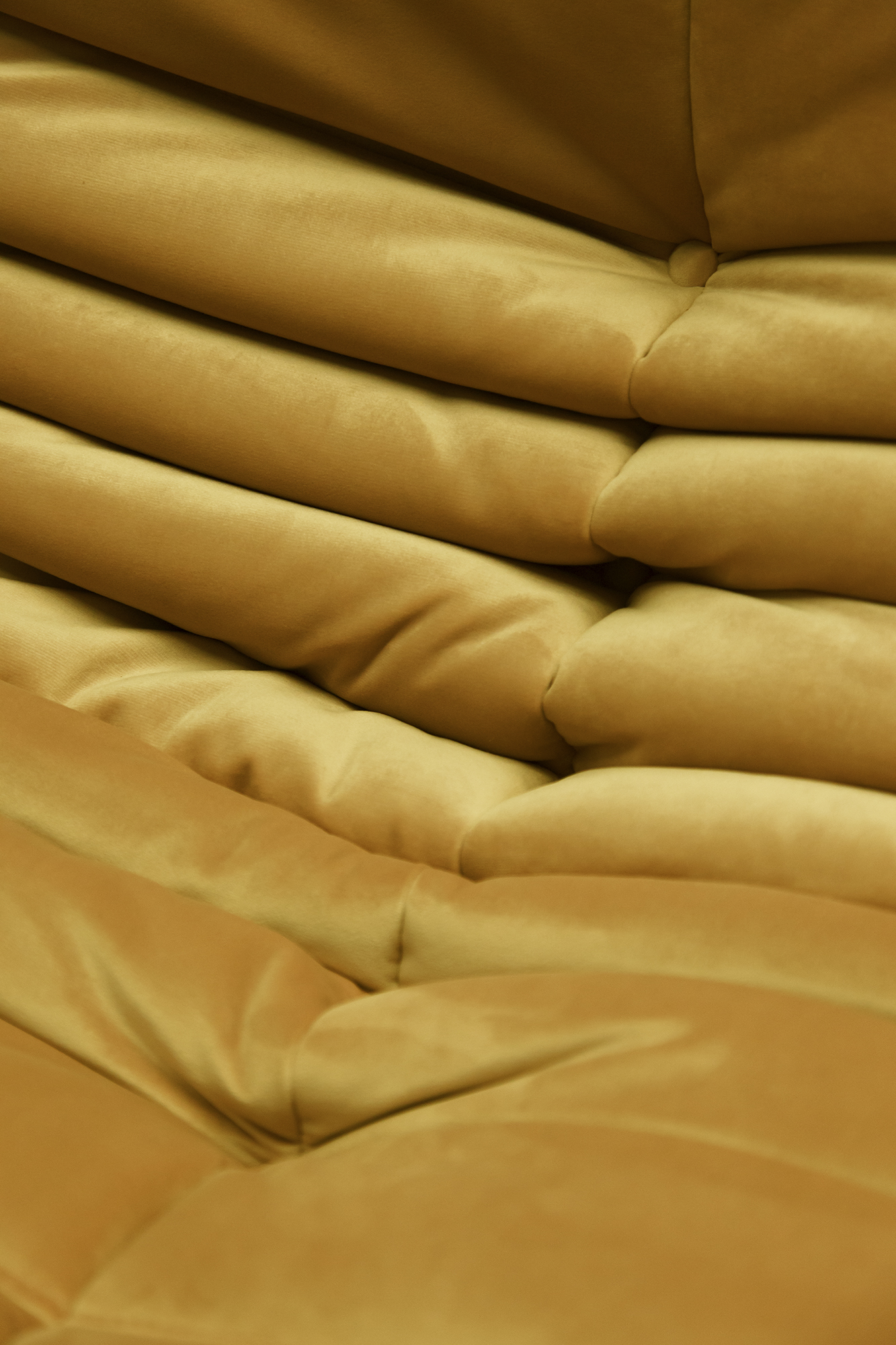 Togo armchair velvet mustard yellow