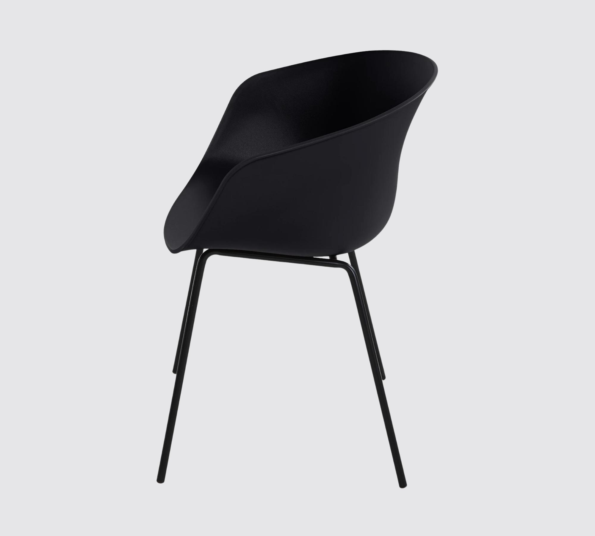 2x Garden chair plastic black