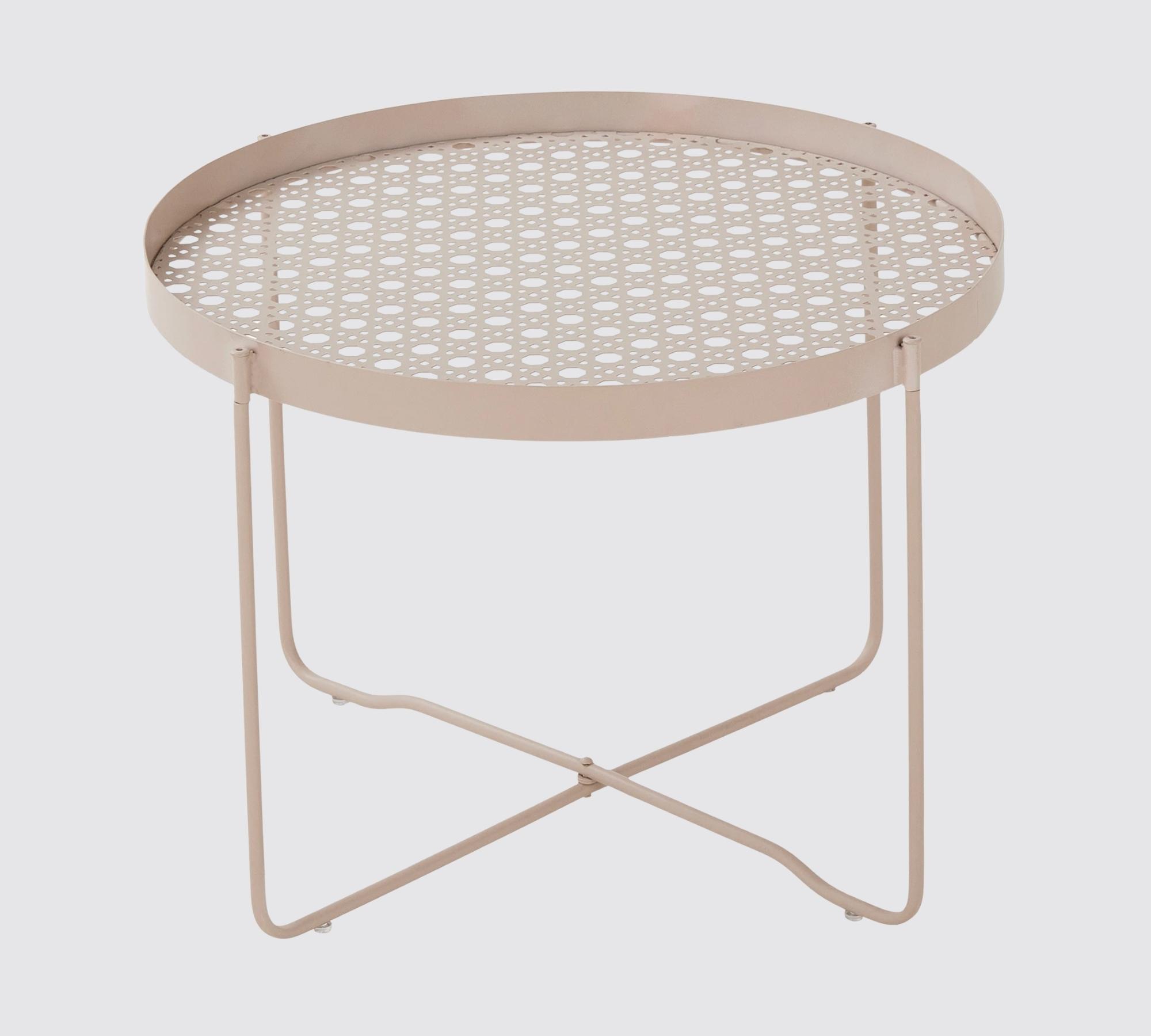 Gartentisch Stahl Beige