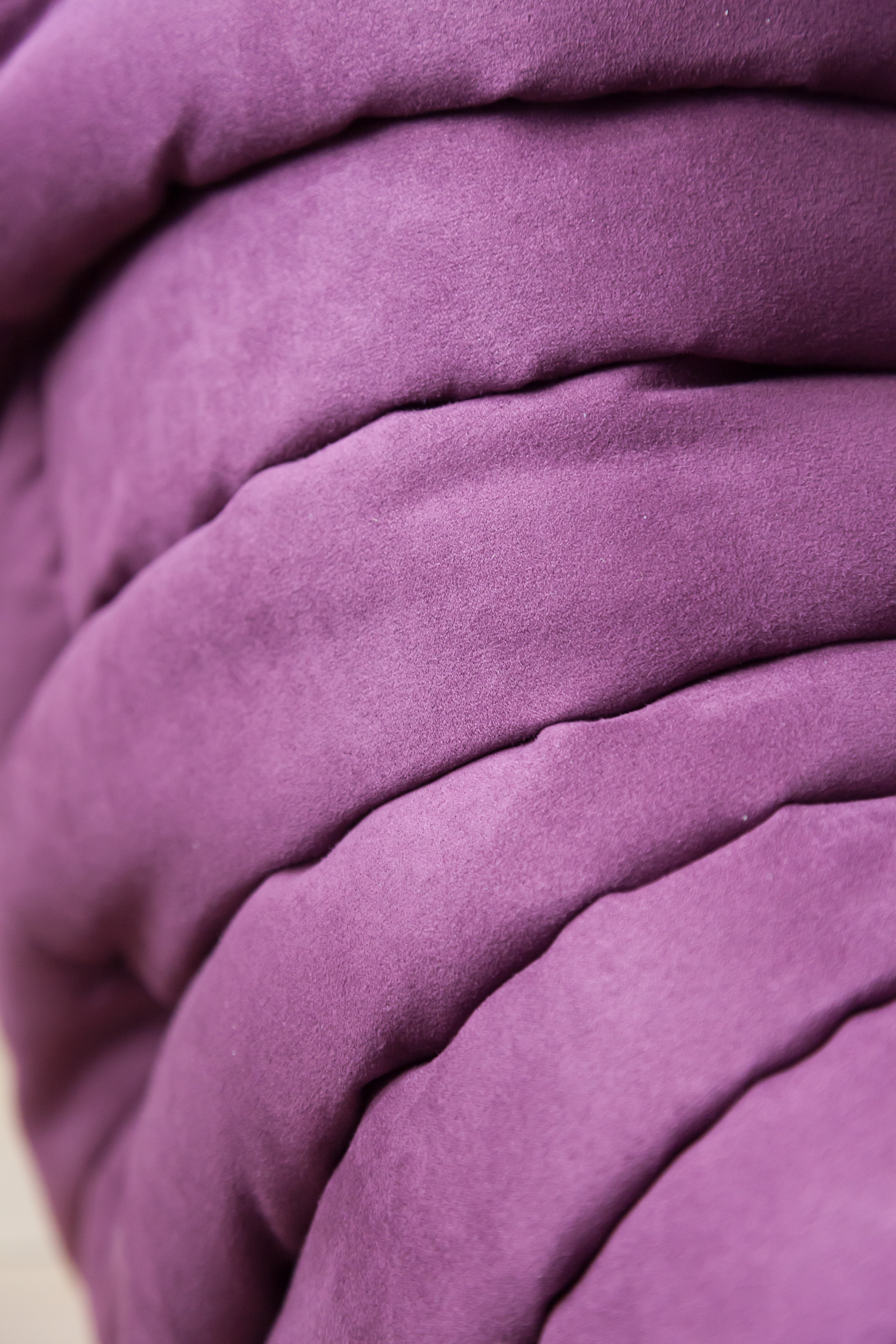 Togo Sofa 3-Seater Textile Aubergine