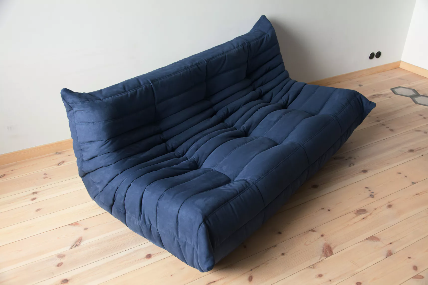 Togo Sofa 3-seater textile navy blue