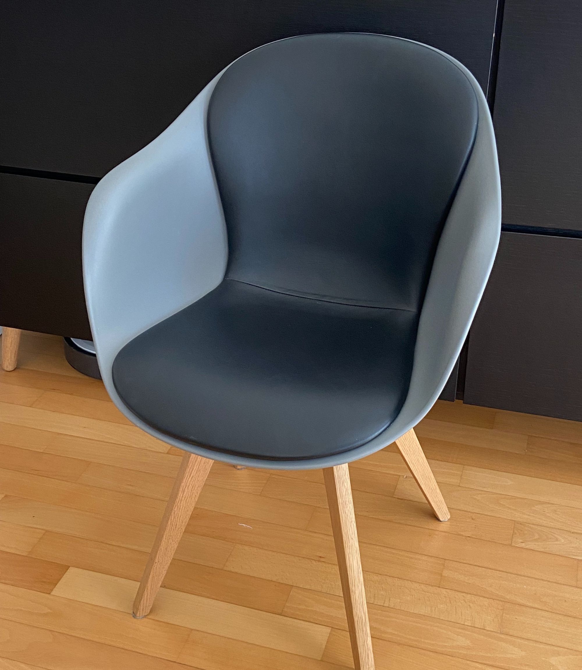 4x Adelaide Chair Leder Schwarz