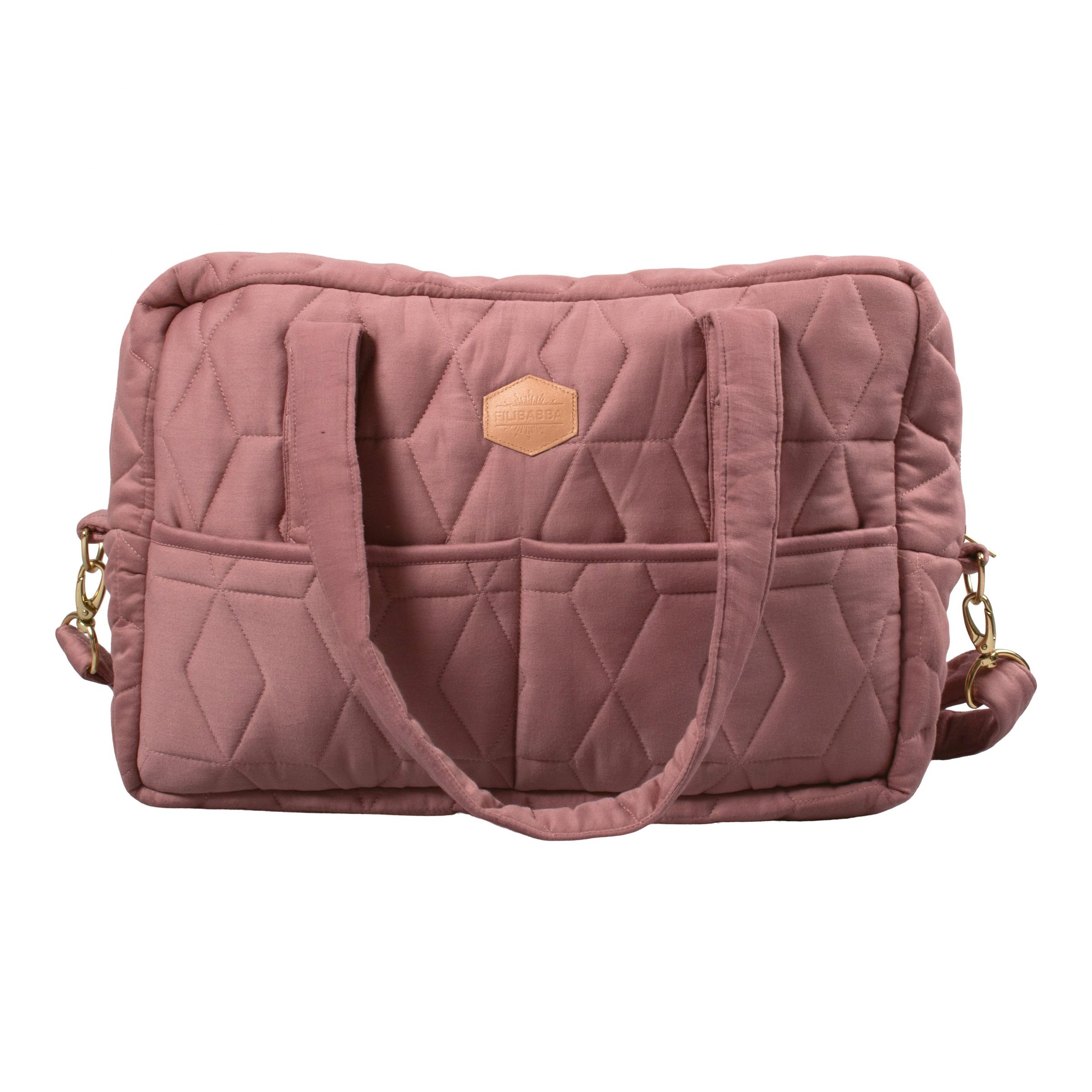 Borsa per il cambio in cotone biologico rosa