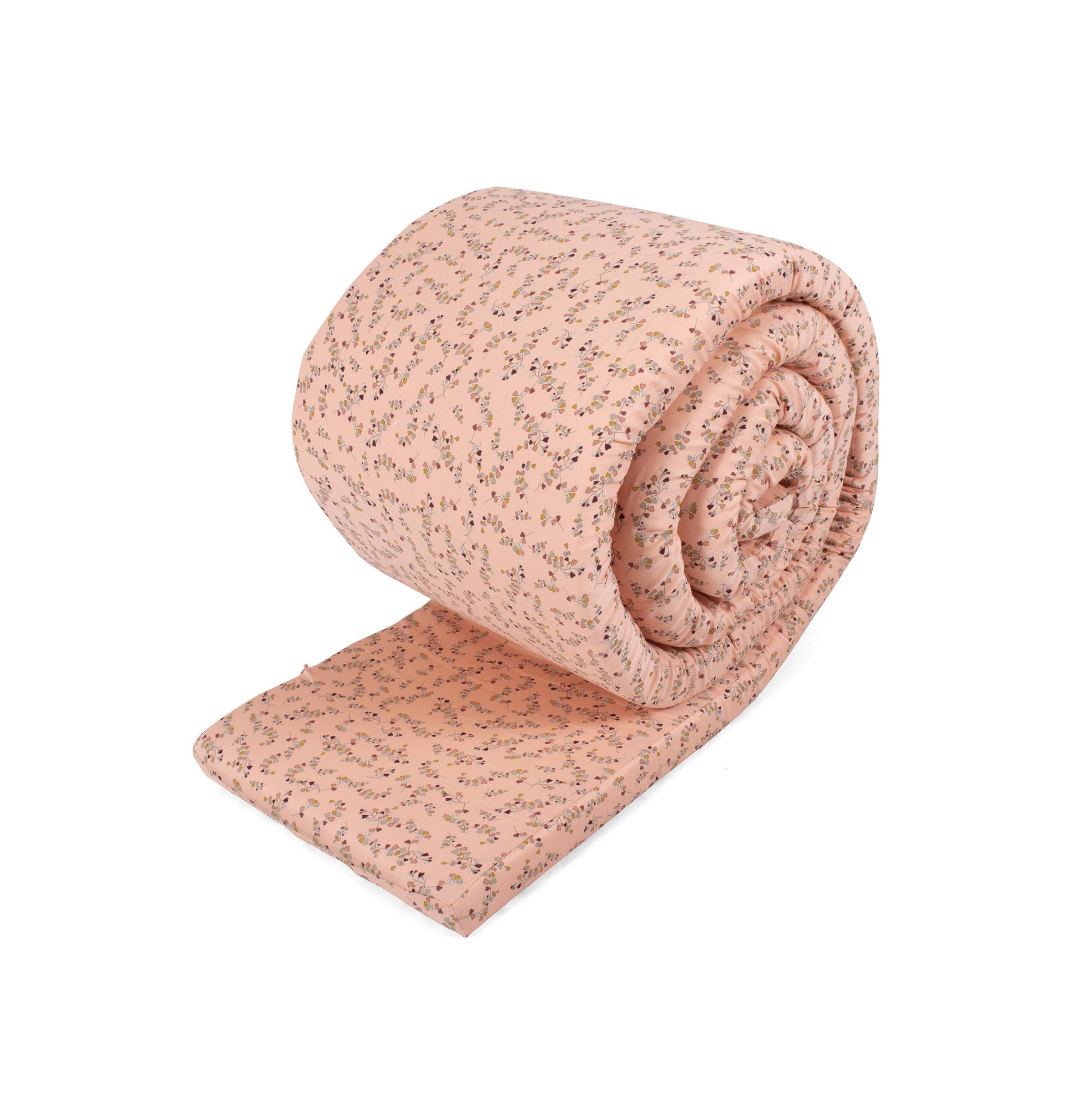 Botanical Love Bed Bumper Organic Cotton Pink
