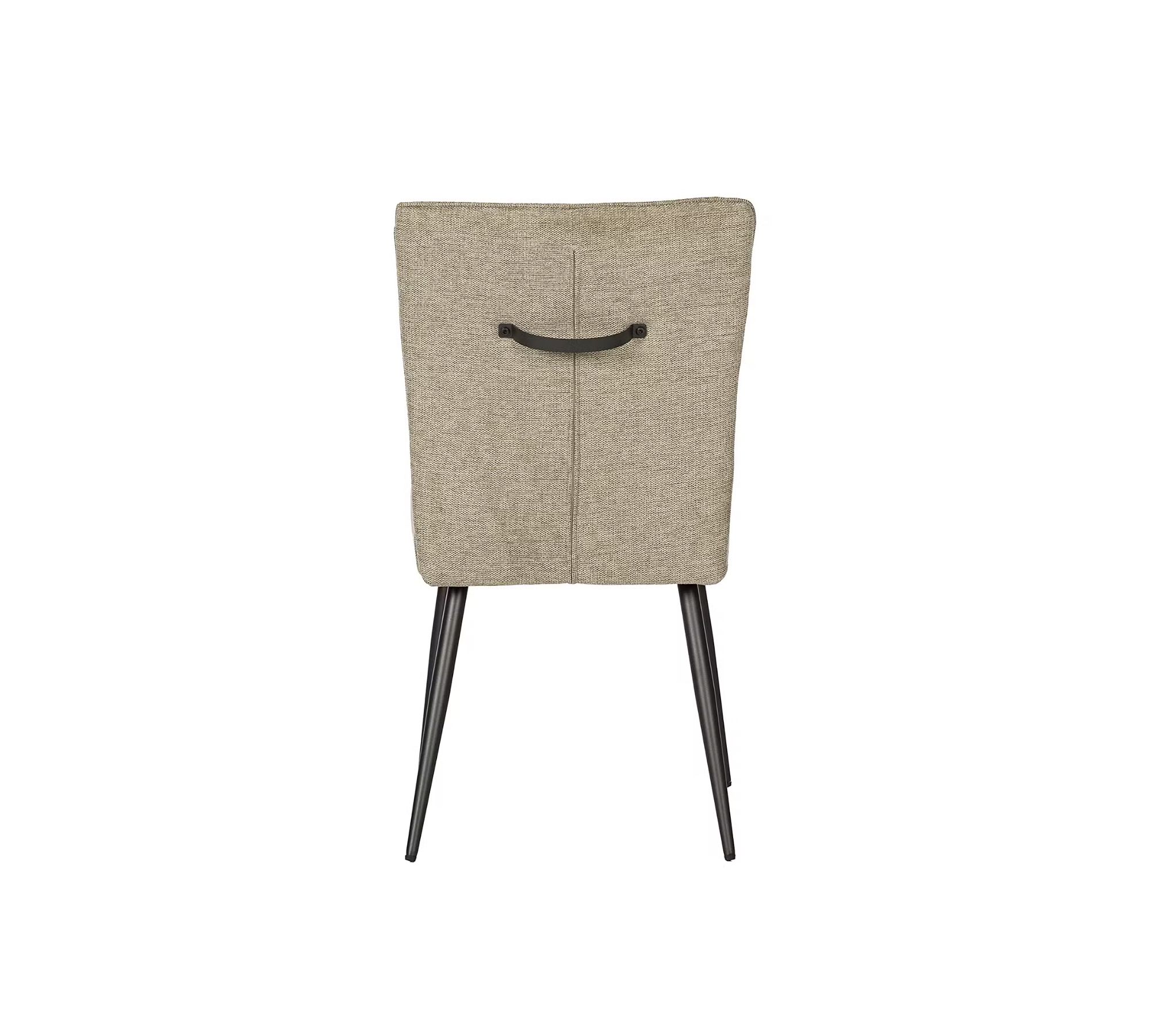 2x Dining chair steel fabric beige