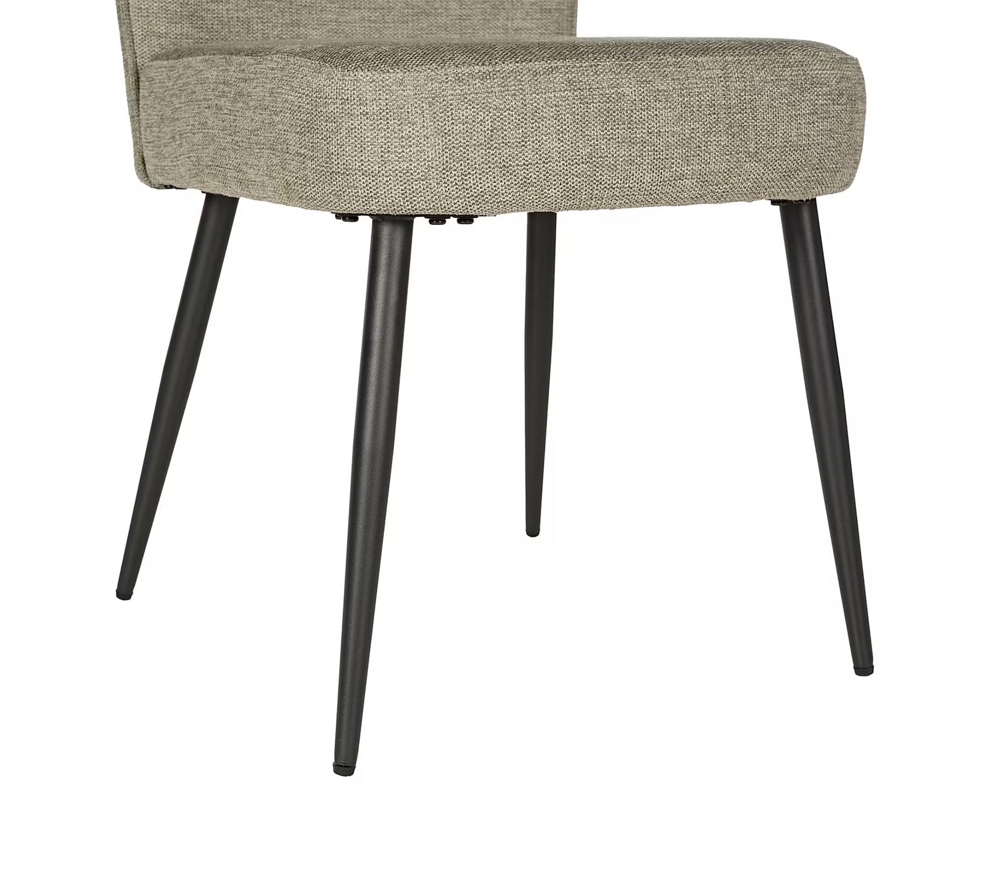 2x Dining chair steel fabric beige