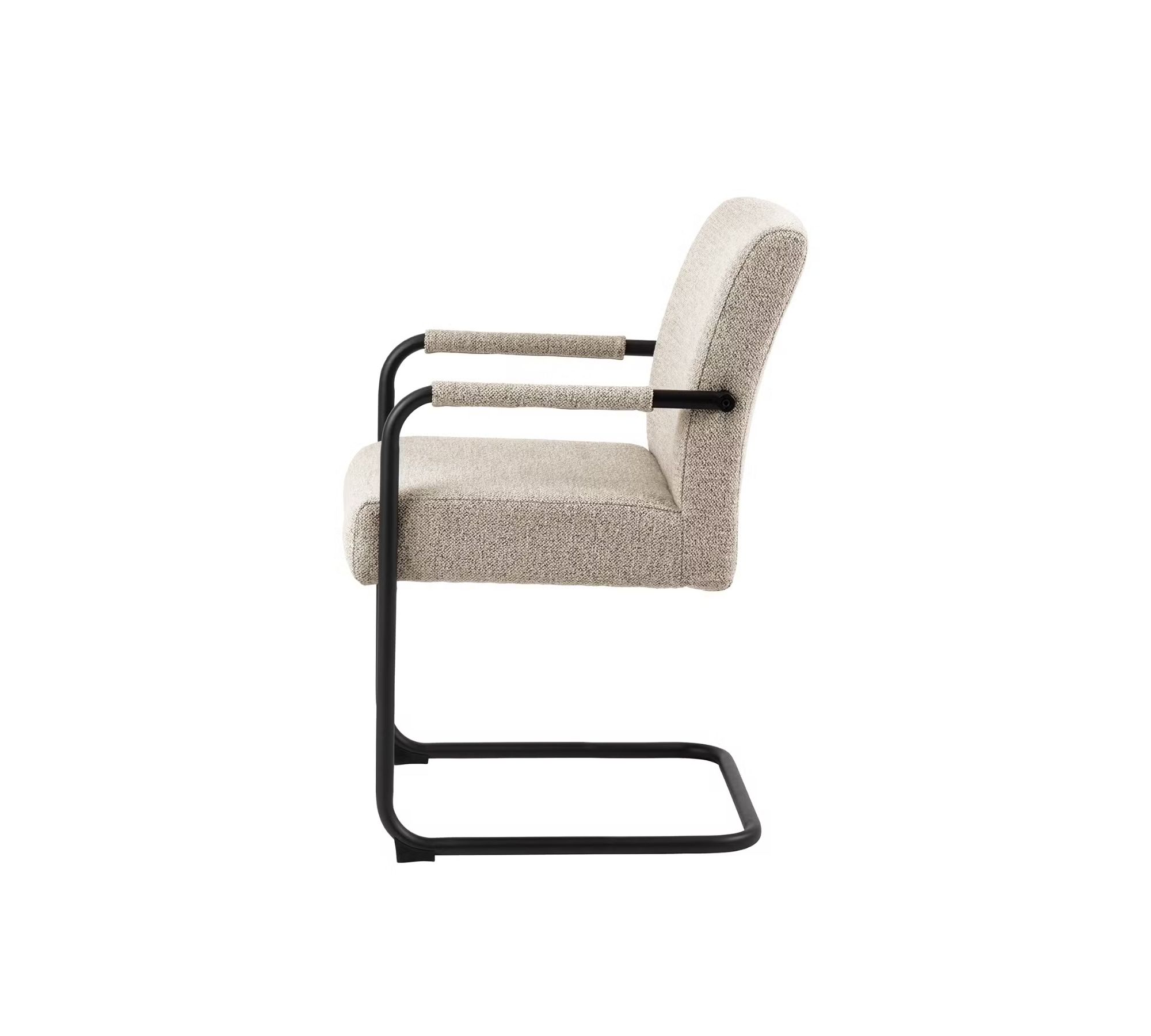 2x Freischwinger Metall Textil  Beige