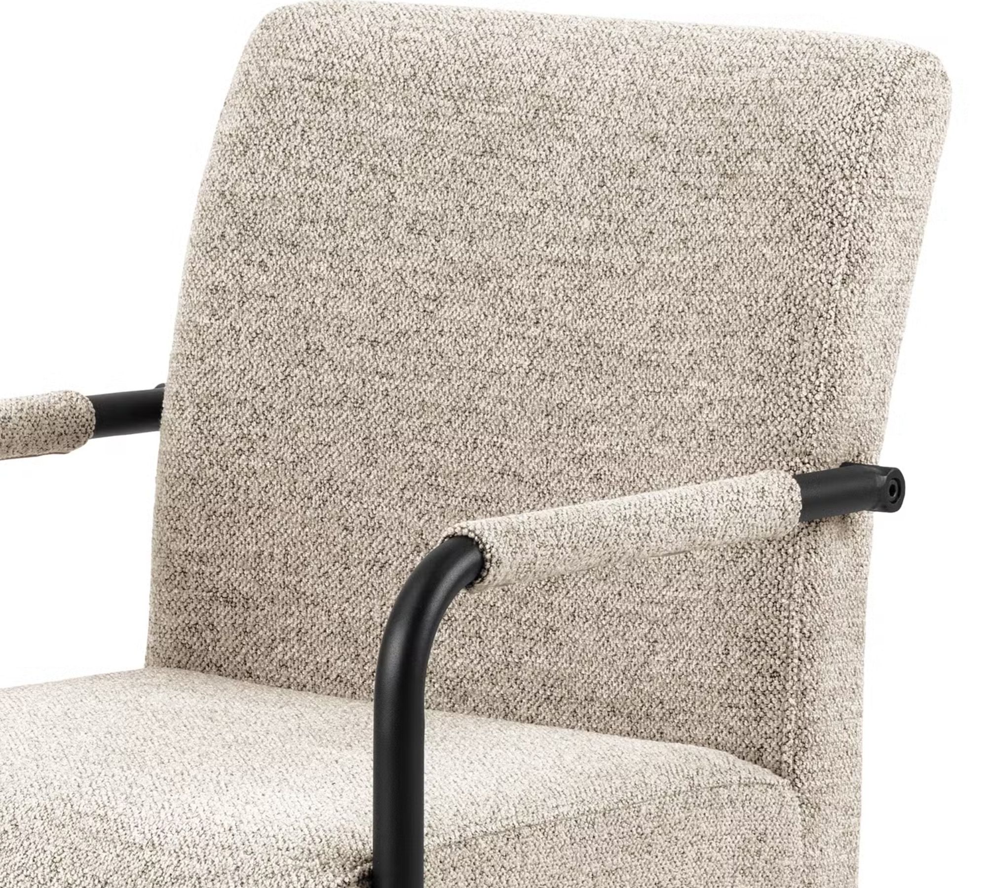 2x Freischwinger Metall Textil  Beige