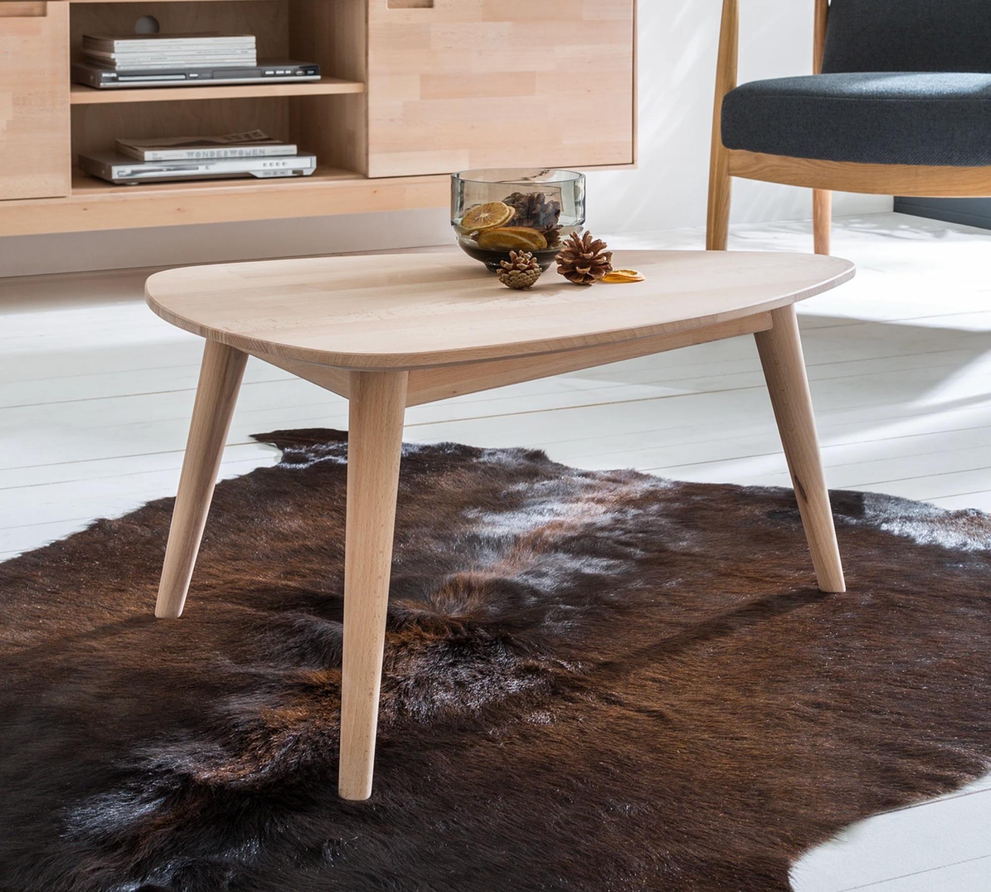Coffee table beech solid brown