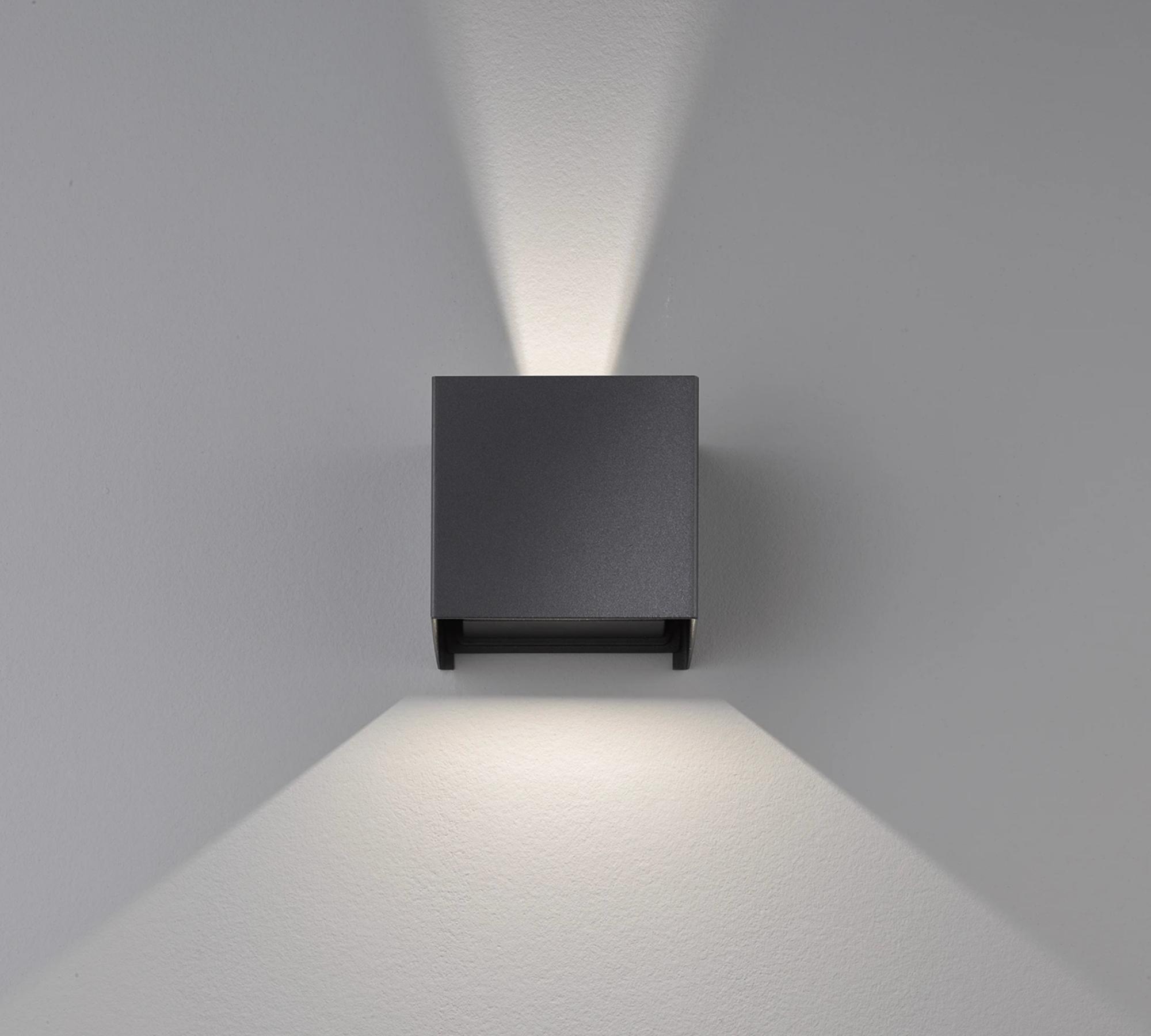LED-Wandleuchte Aluminium Schwarz