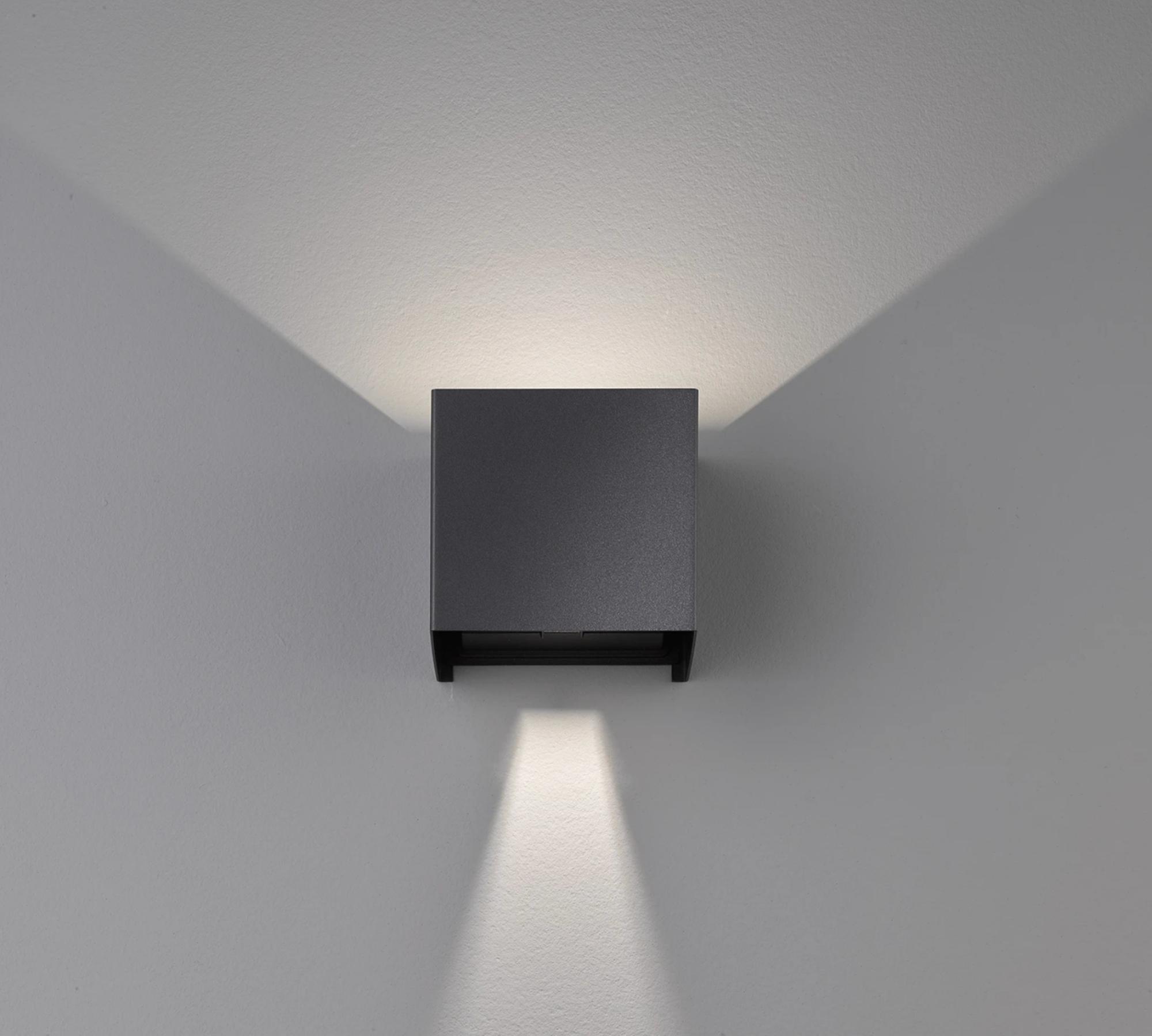 LED-Wandleuchte Aluminium Schwarz
