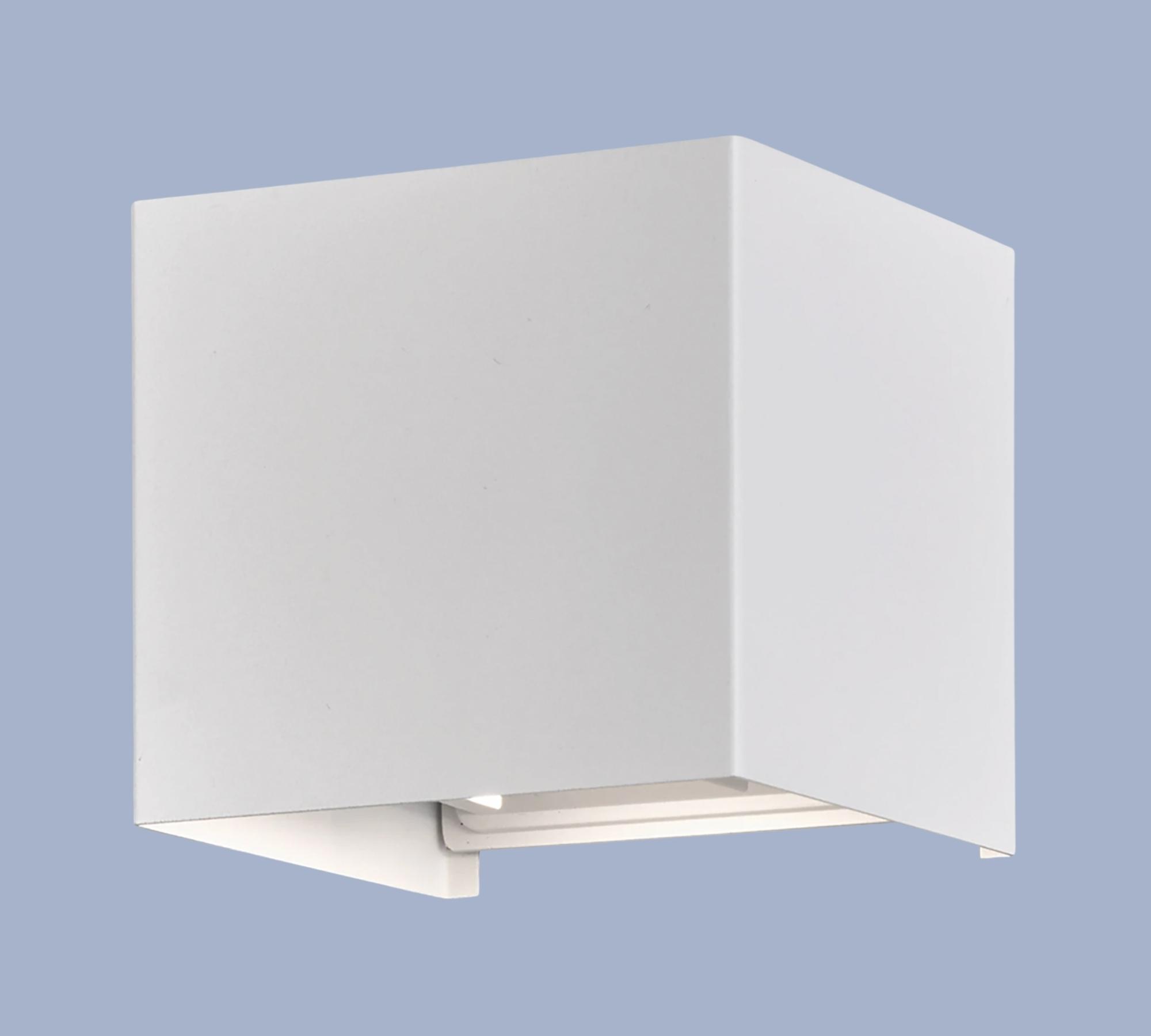 2-flammige LED-Wandleuchte Aluminium Weiß