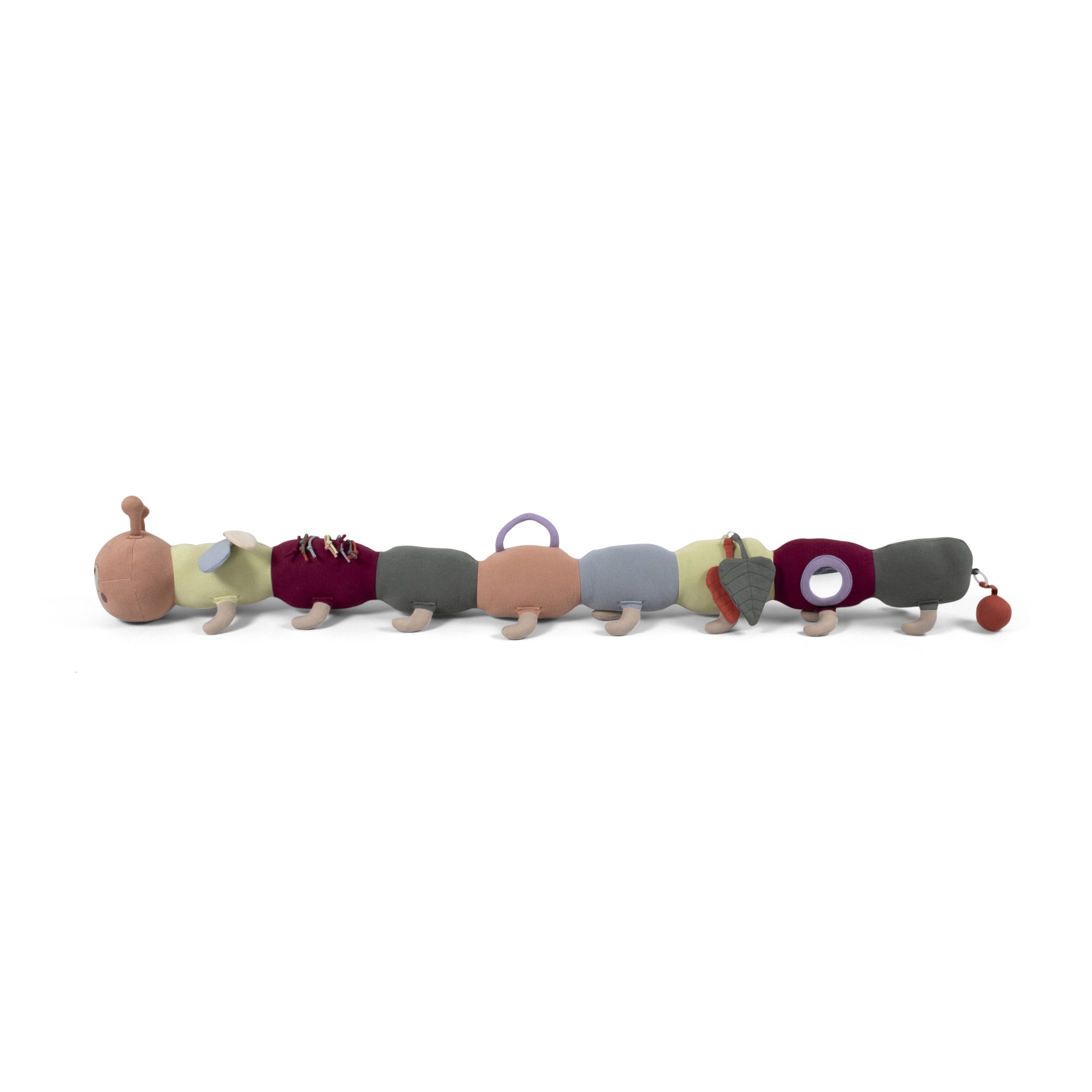 Lilli the caterpillar Activity plush toy Organic cotton Multicolored