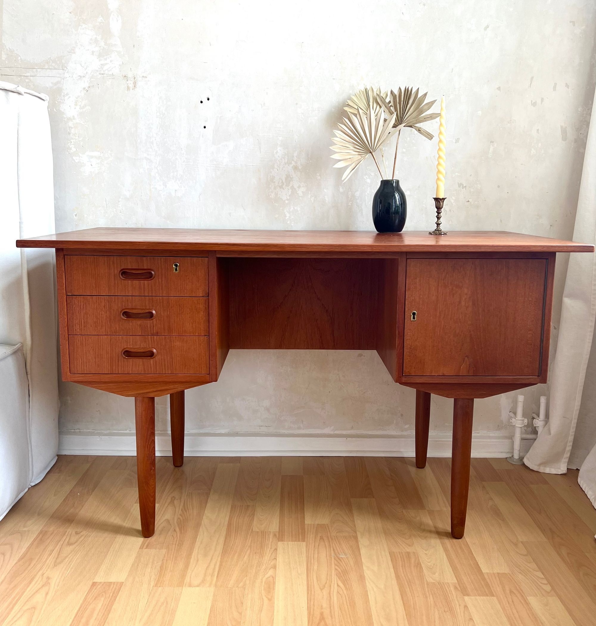 Schreibtisch Midcentury Design Teakholz