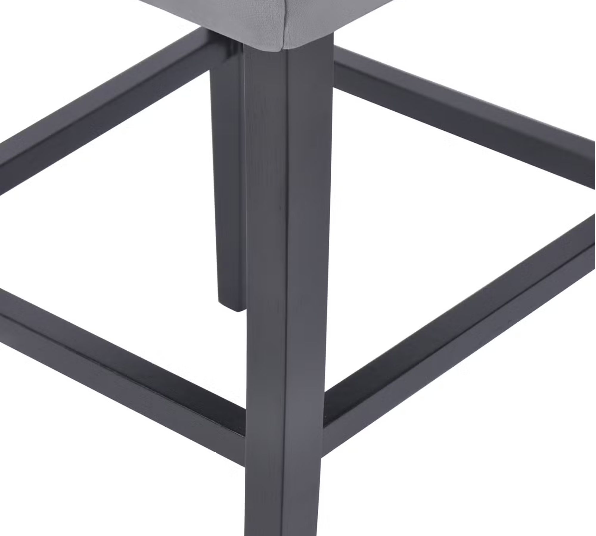 Barstuhl Samt Holz Grau