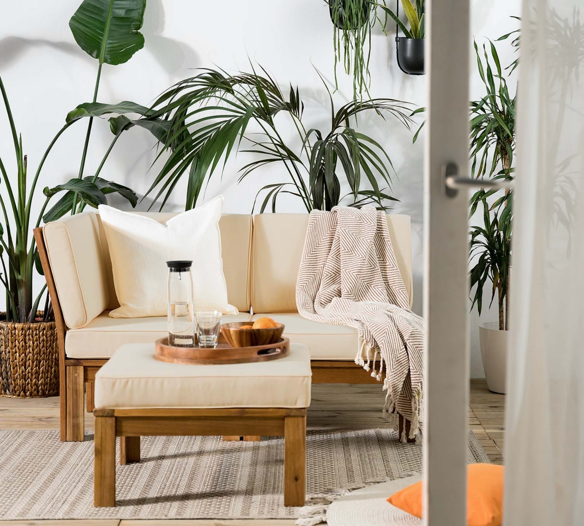 Loungetisch Akazie Massiv Braun