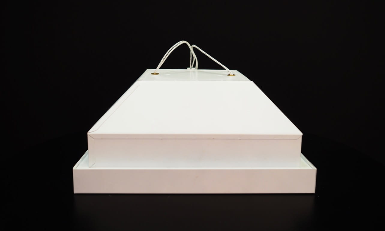 Vintage Pendant Lamp Metal White 1970s