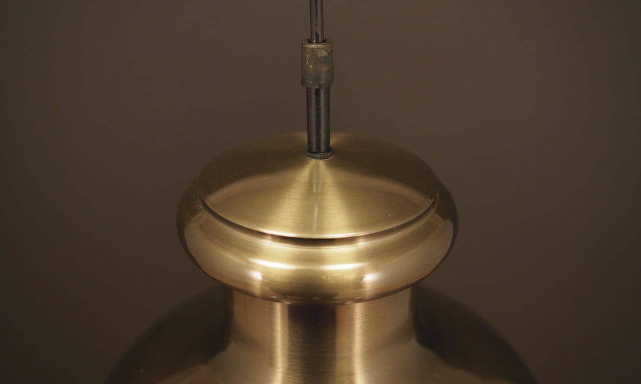 Vintage pendant lamp metal gold 1970s