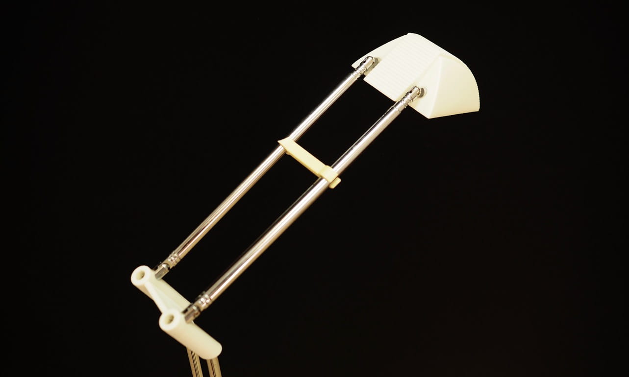 Vintage floor lamp Metal Plastic White 1970s