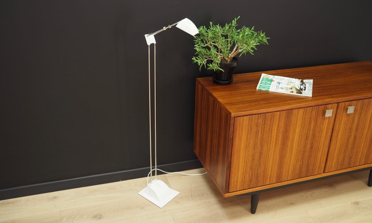 Vintage floor lamp Metal Plastic White 1970s