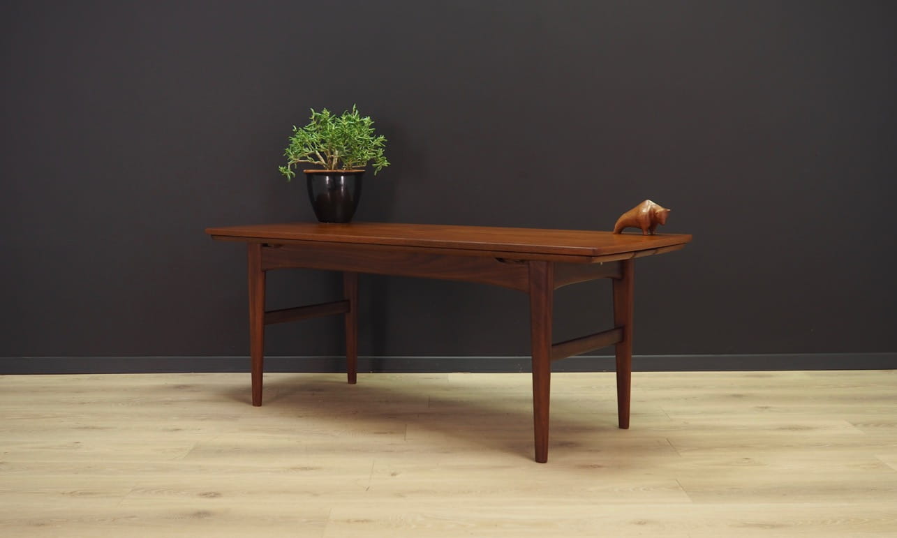 Panca vintage in teak marrone anni '70