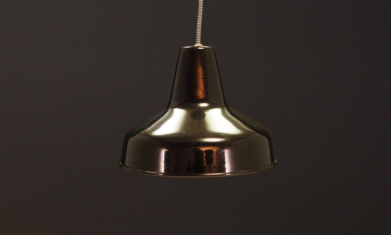 Vintage pendant lamp metal black 1960s