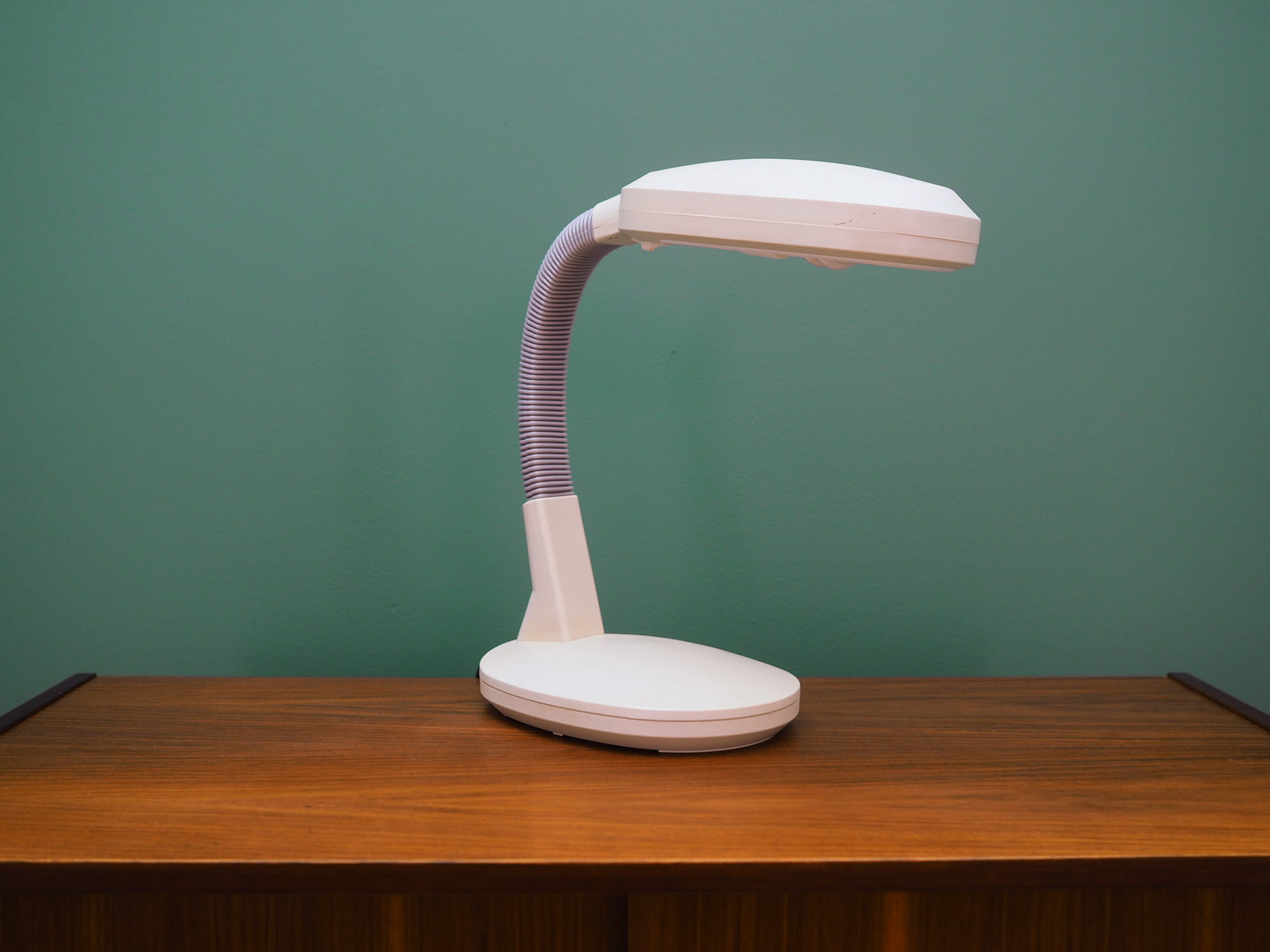 Vintage table lamp plastic white 1960s