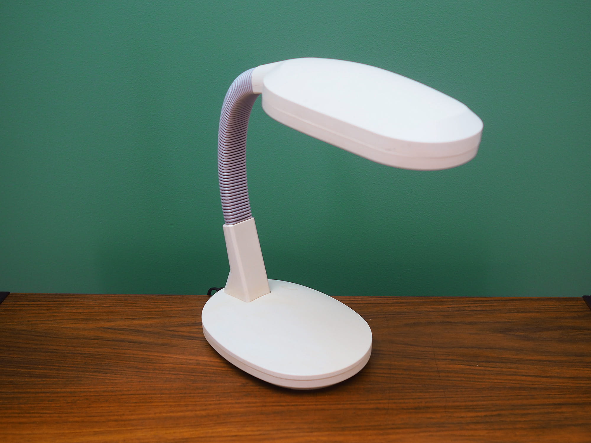 Vintage table lamp plastic white 1960s