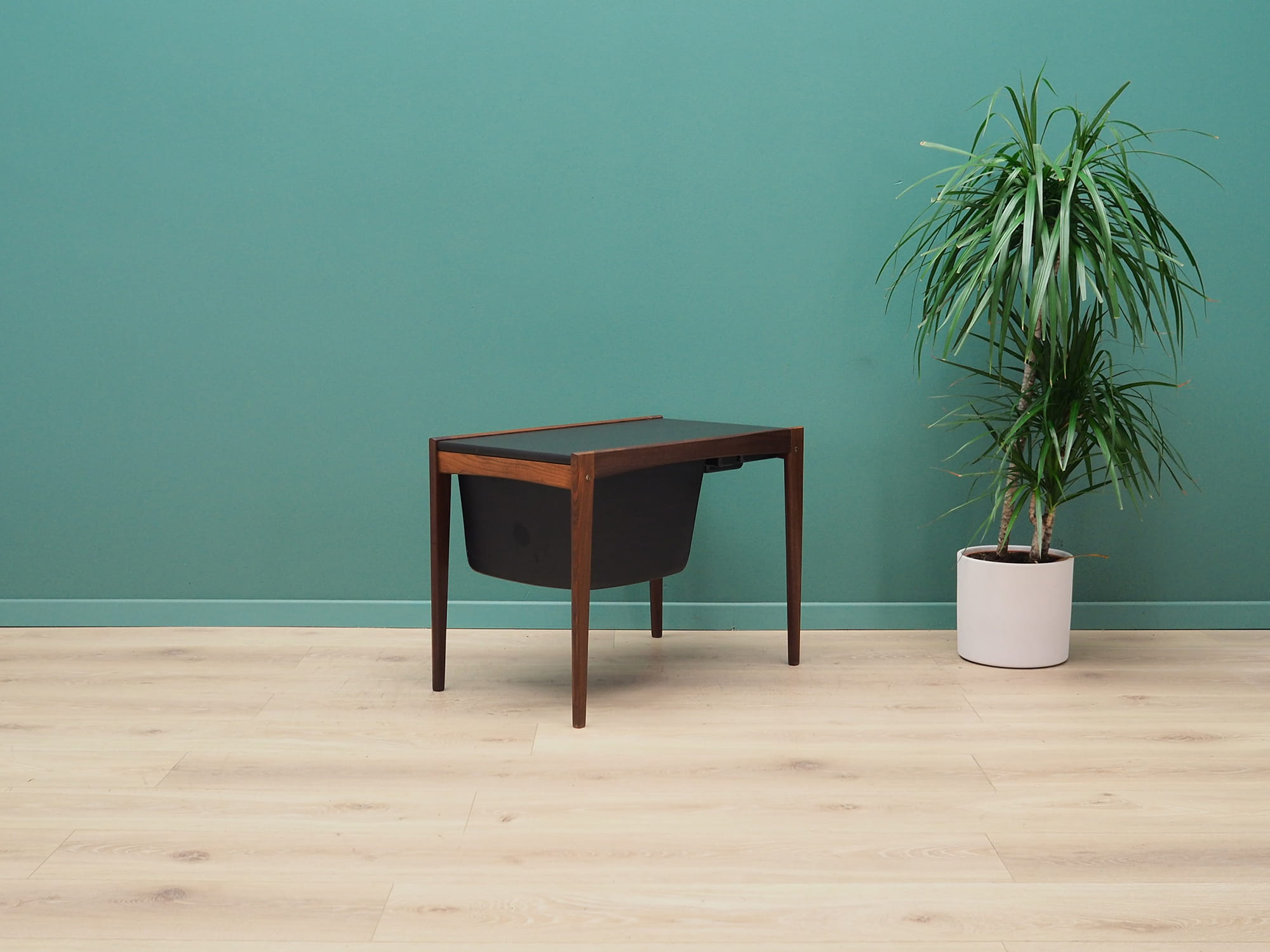 Vintage sewing table Teak brown 1960s